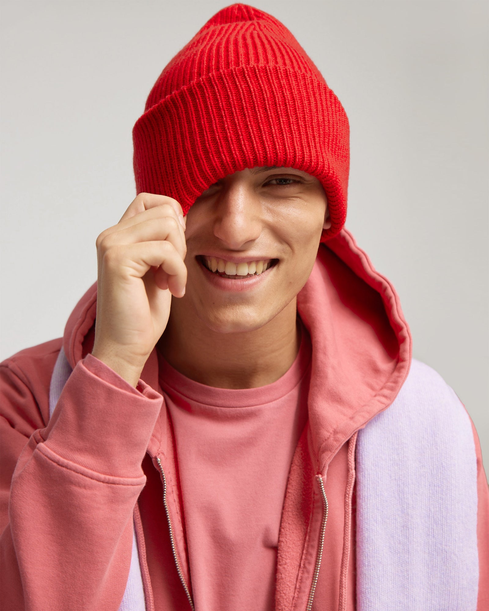 Merino Wool Hat - Scarlet Red