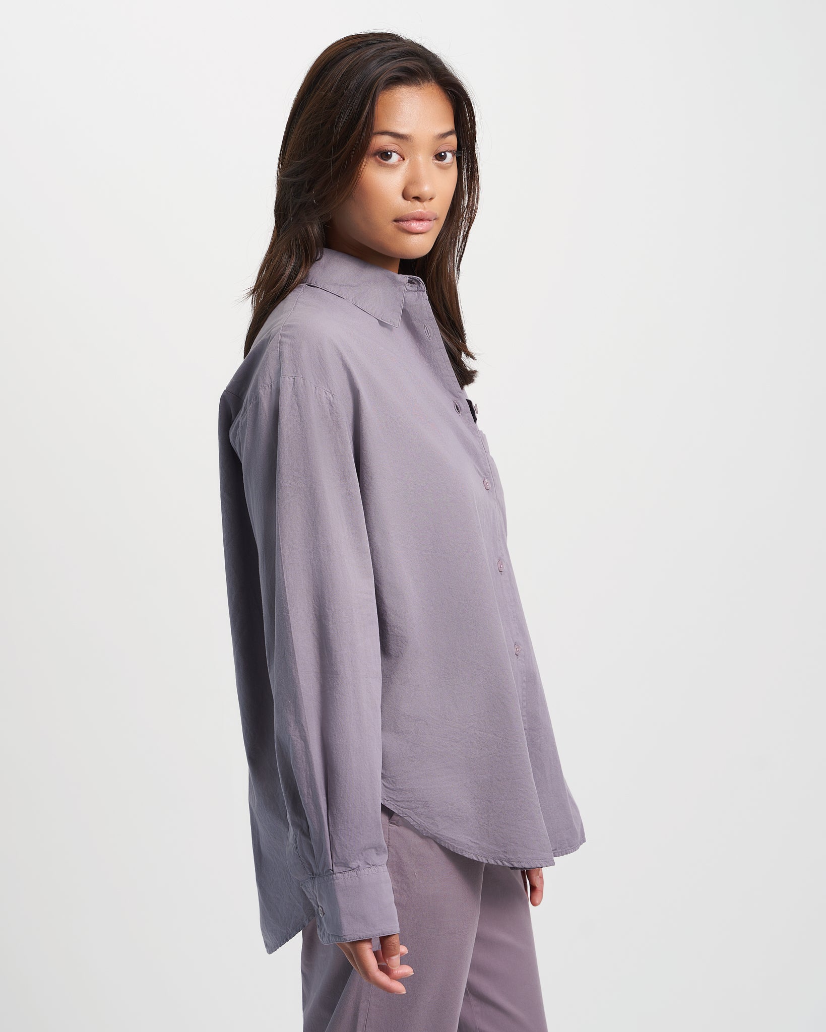 Organic Oversized Shirt - Purple Haze