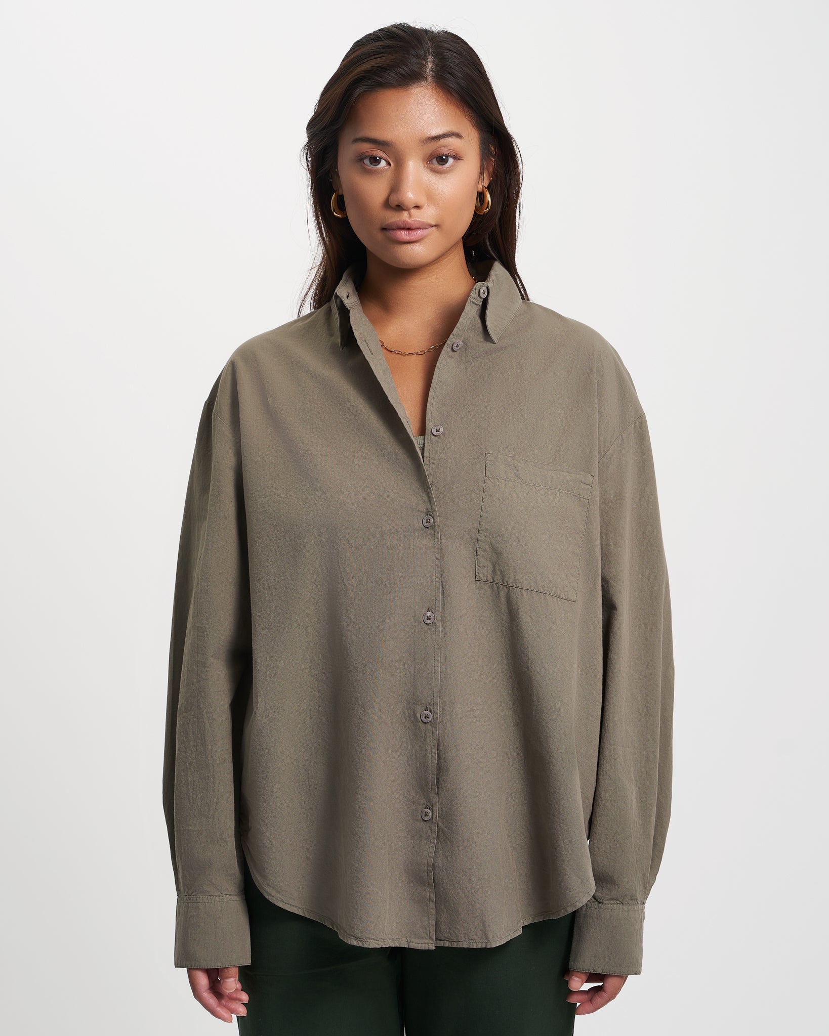 Organic Oversized Shirt - Pearly Purple