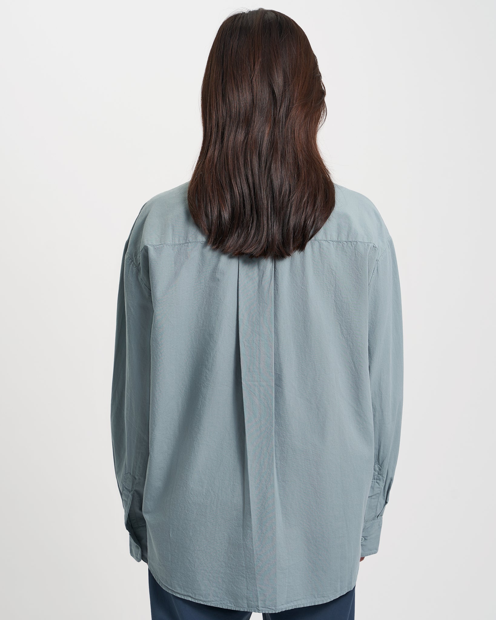 Organic Oversized Shirt - Steel Blue