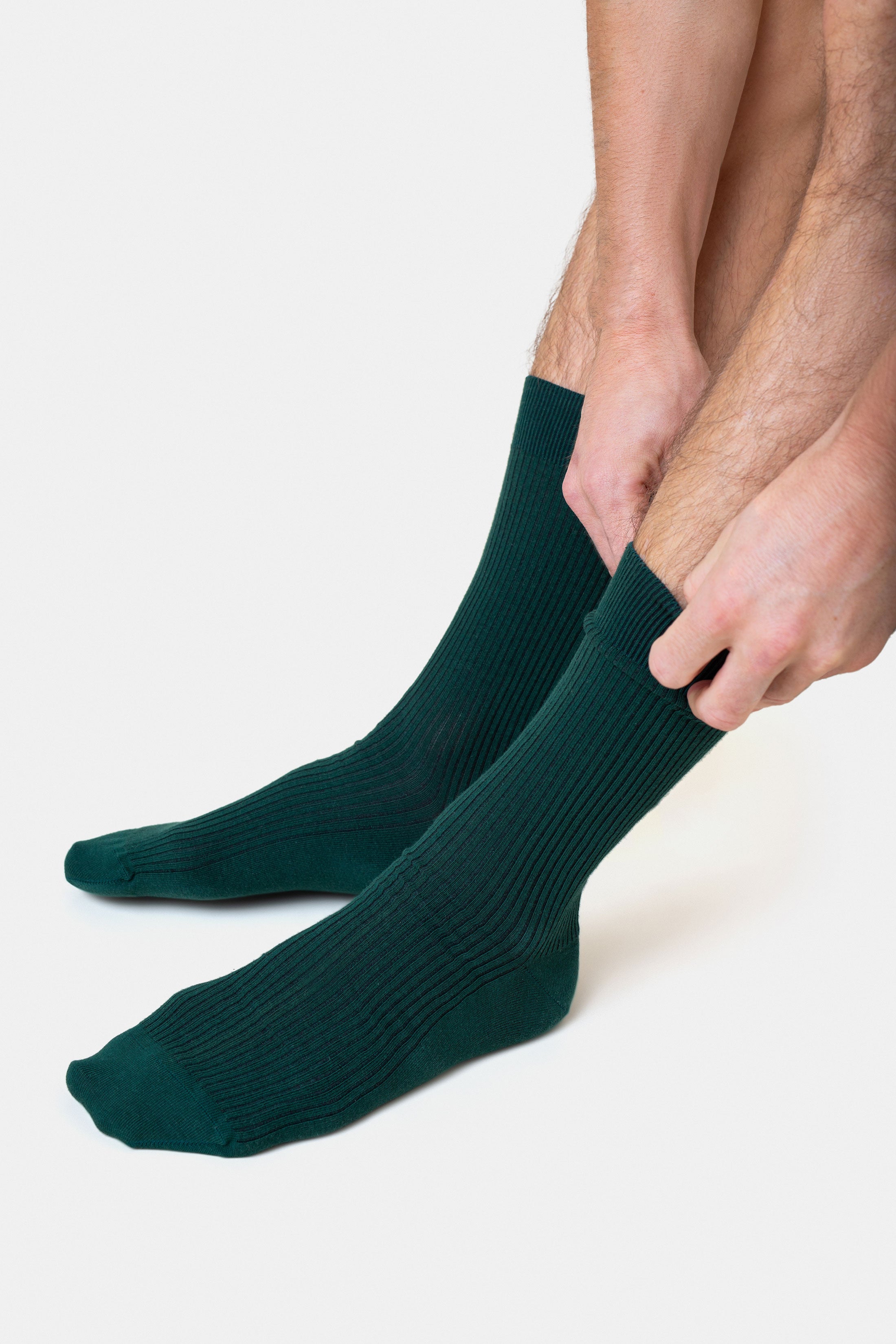 Merino Wool Blend Sock - Emerald Green