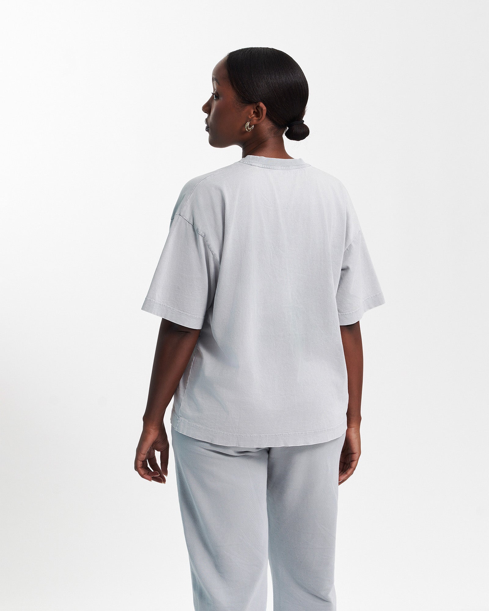 Oversized Organic T-Shirt - Petrol Blue