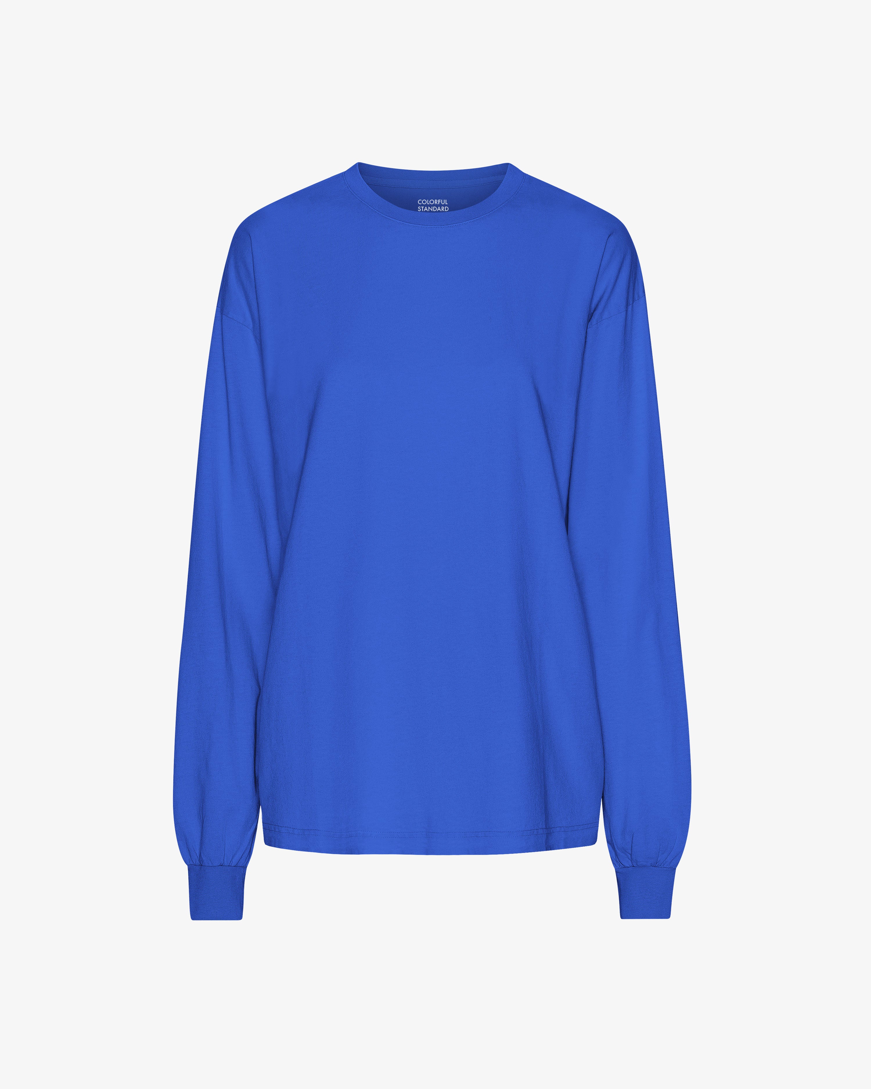 Oversized Organic LS T-shirt - Sapphire Blue