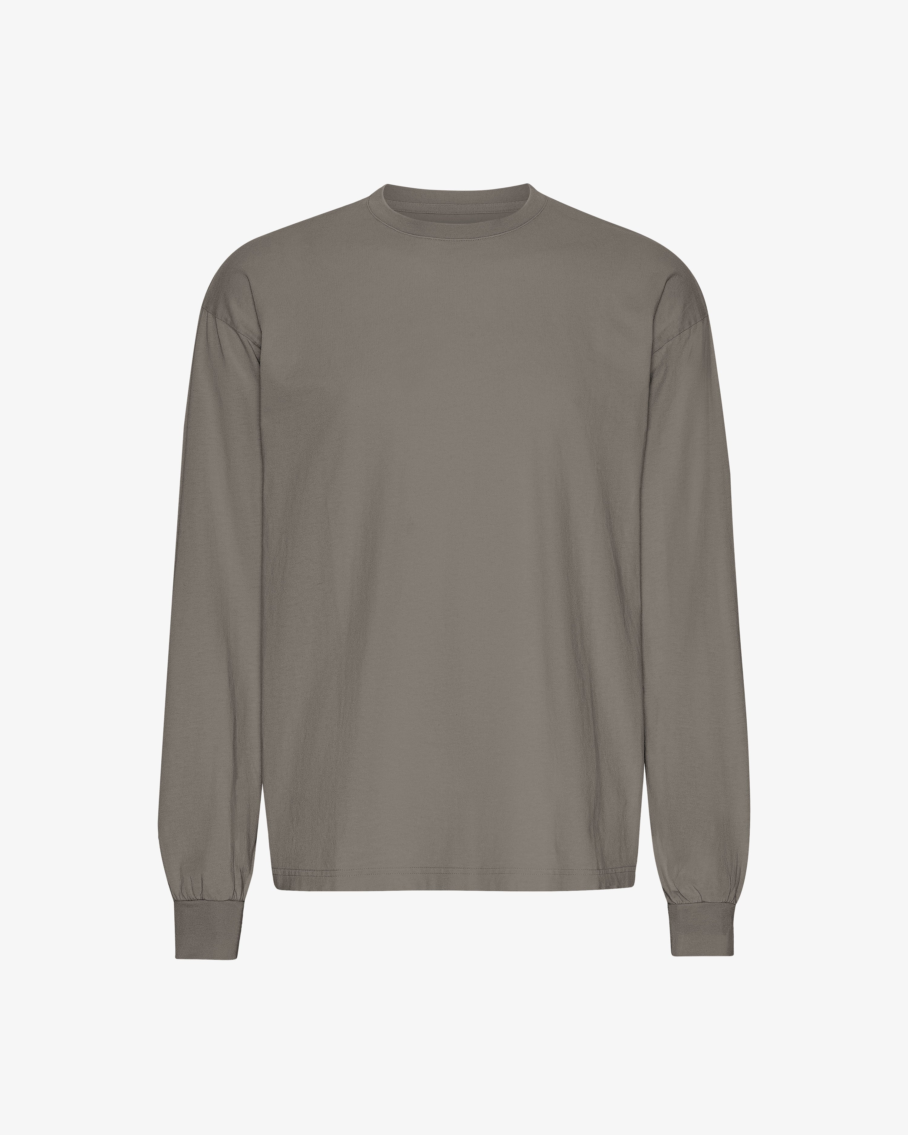 Oversized Organic LS T-shirt - Misty Brown