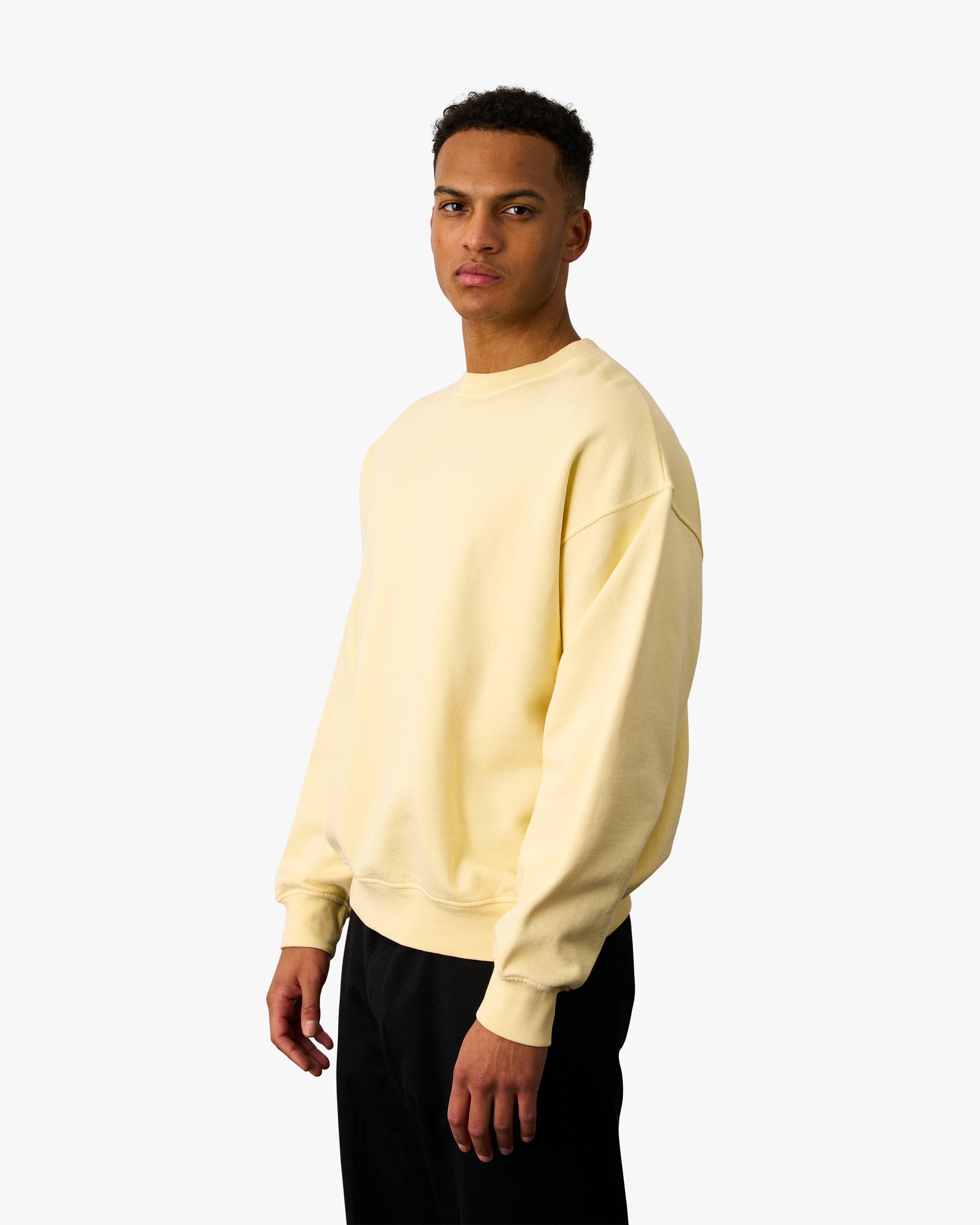 Organic Oversized Crew - Limestone Grey