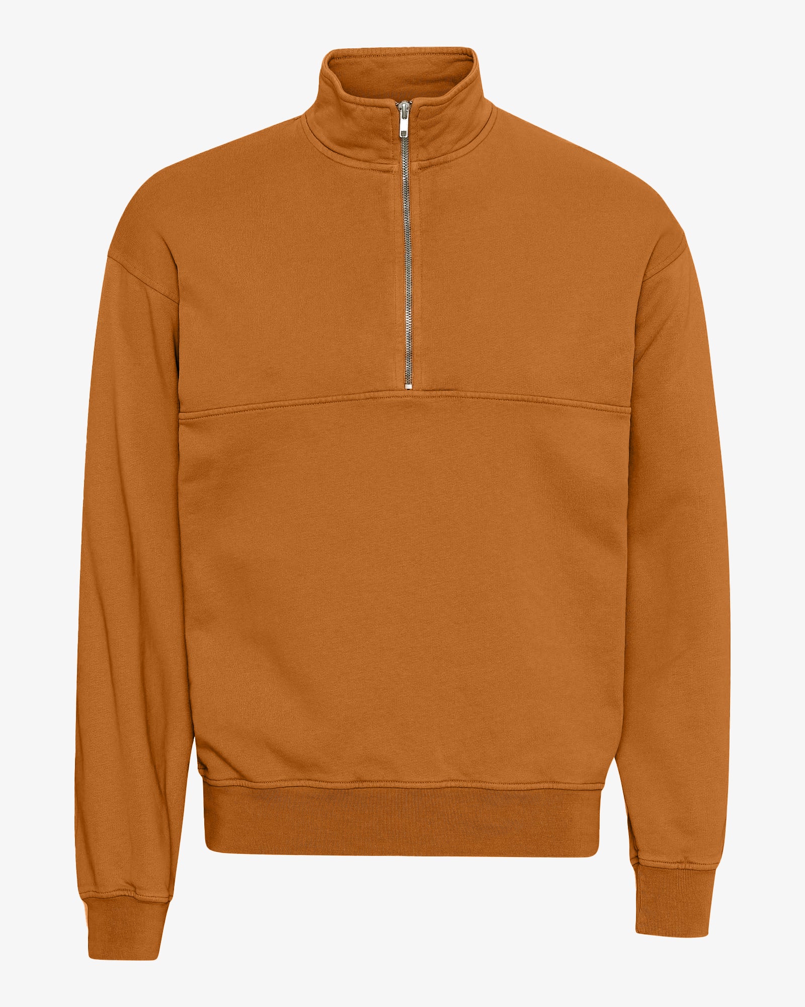 Organic Quarter Zip - Ginger Brown