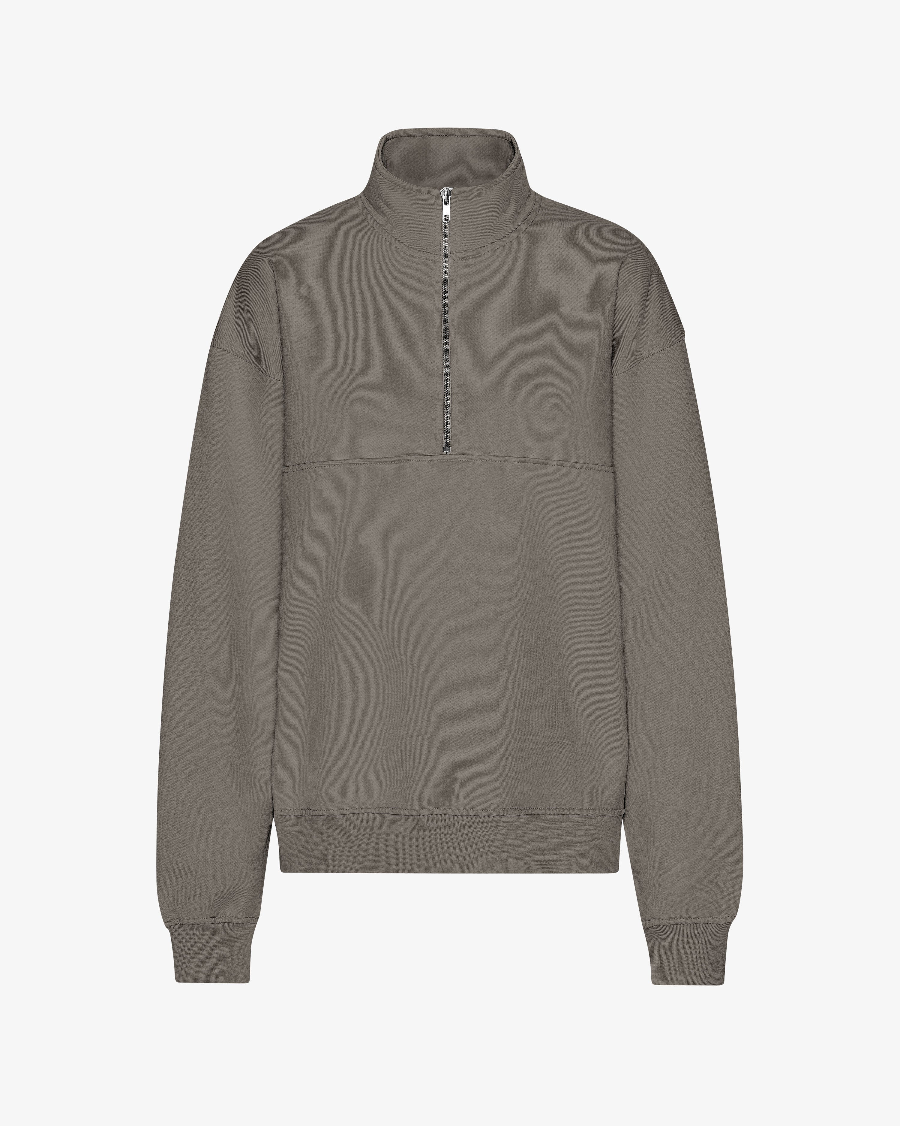 Organic Quarter Zip - Misty Brown