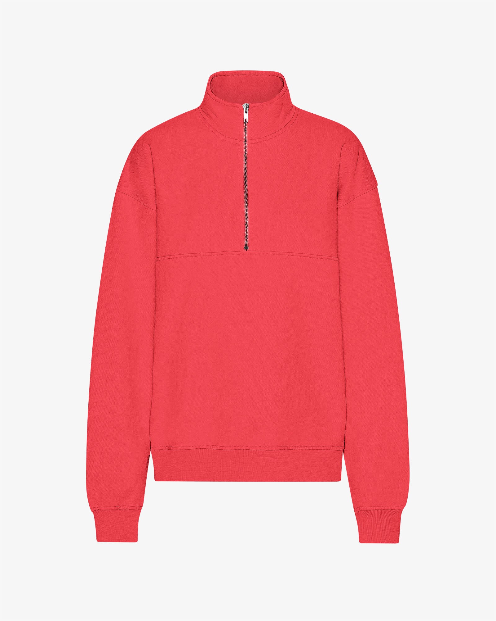 Organic Quarter Zip - Red Tangerine