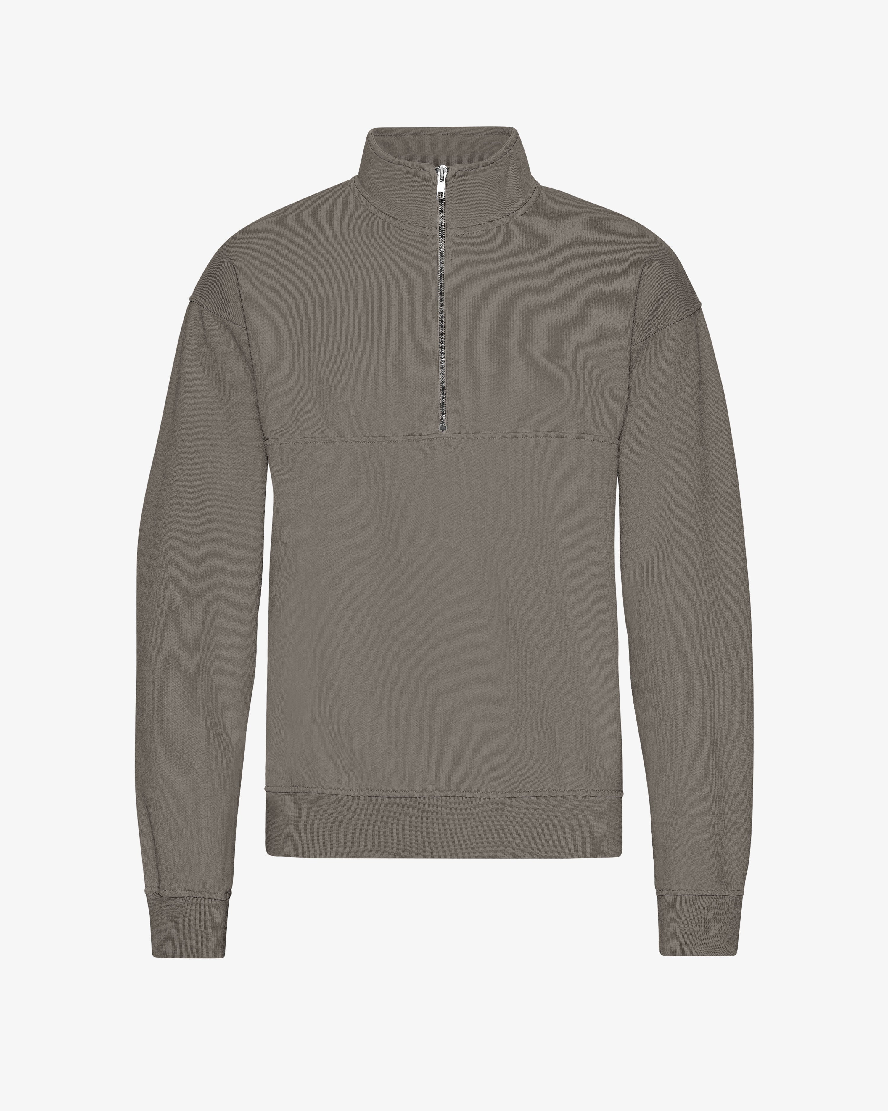 Organic Quarter Zip - Misty Brown