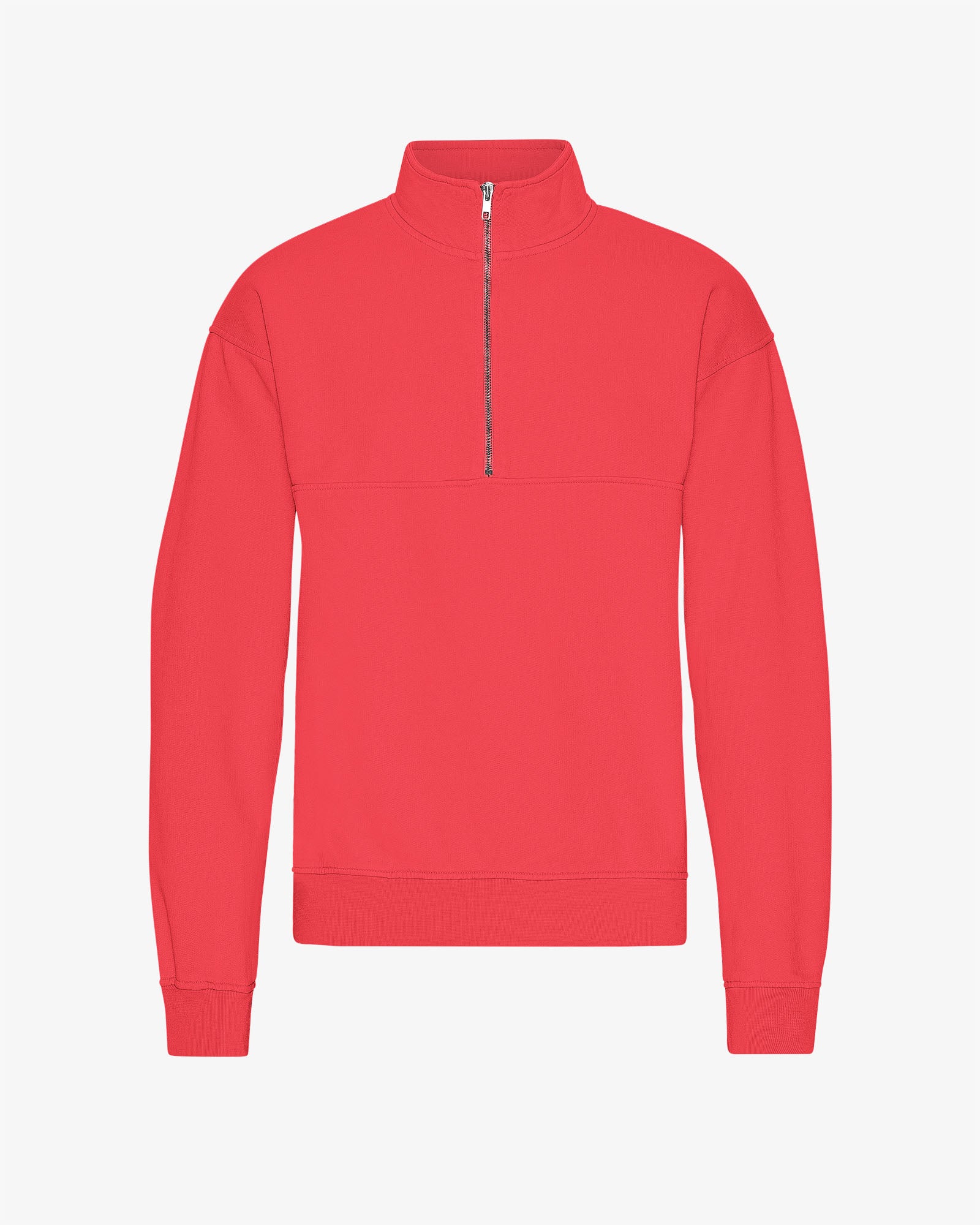 Organic Quarter Zip - Red Tangerine