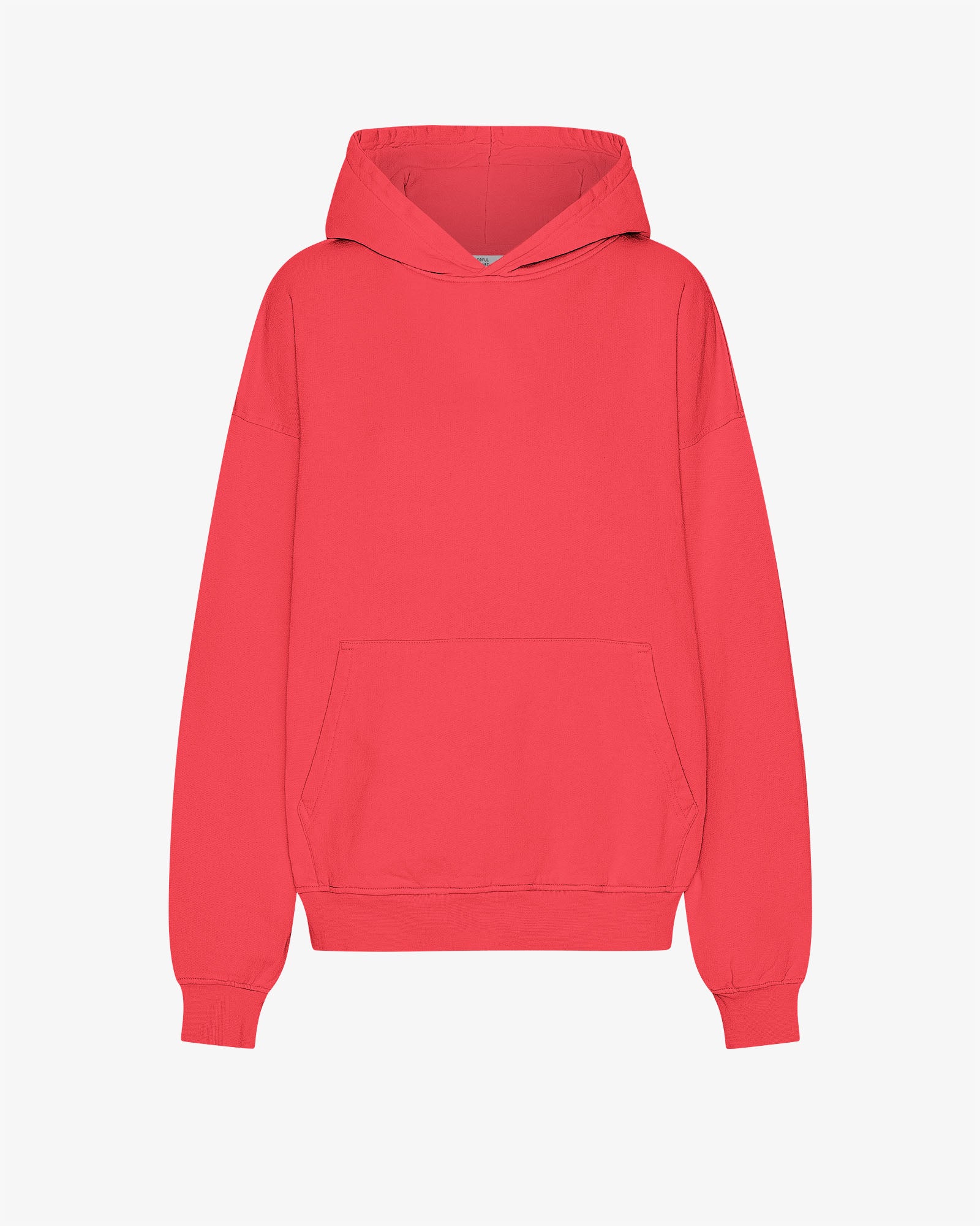 Organic Oversized Hood - Red Tangerine