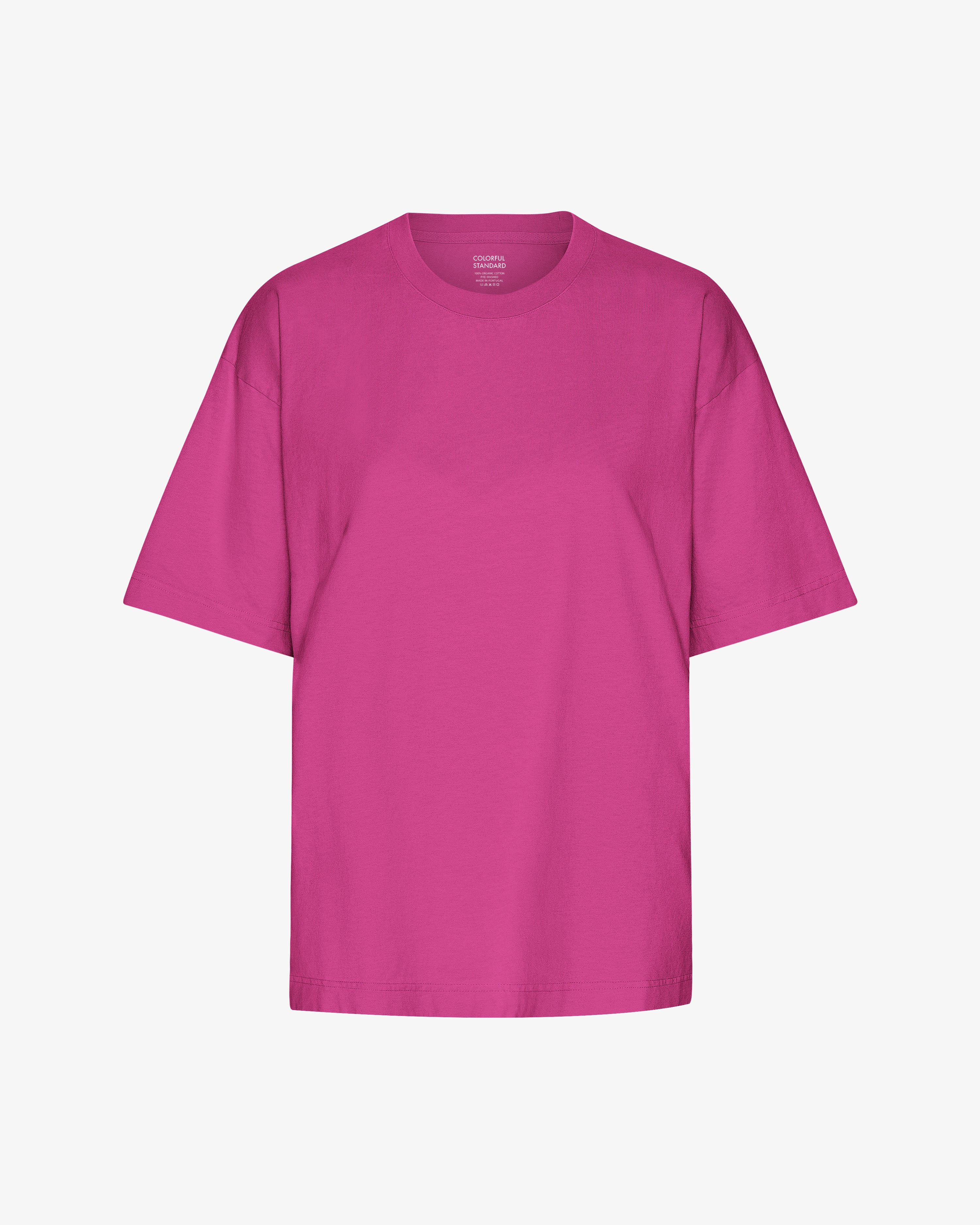 Oversized Organic T-Shirt - Magenta Blaze