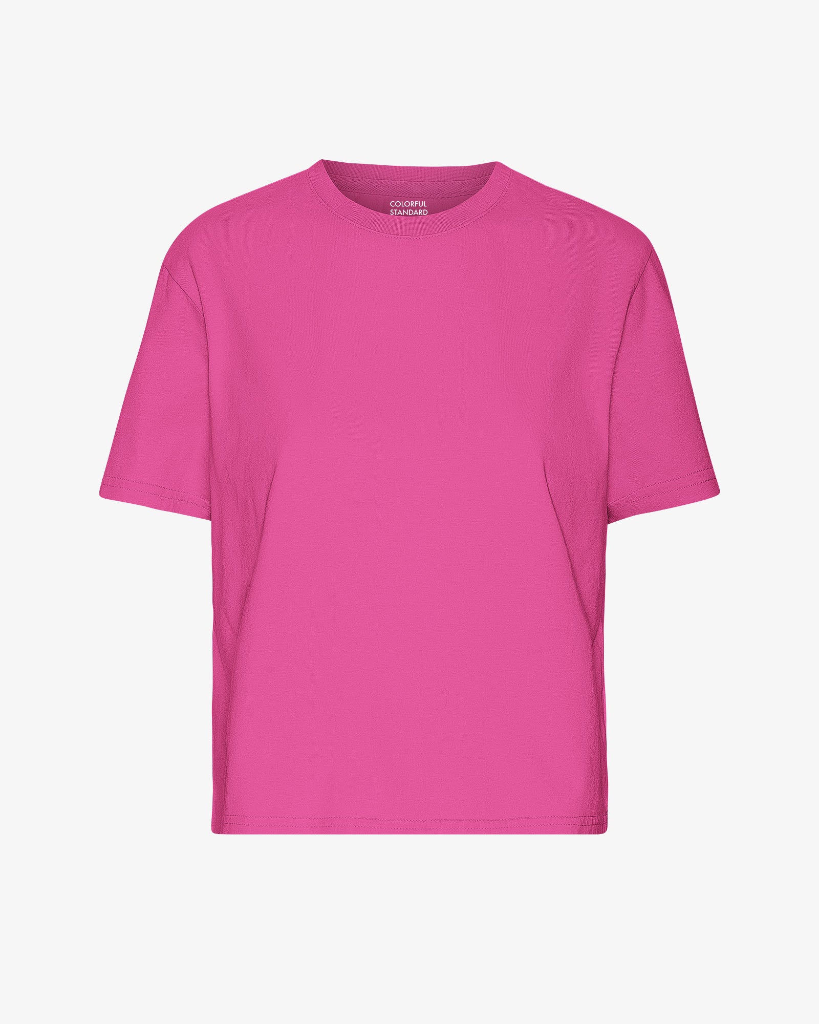 Organic Boxy Crop Tee - Bubblegum Pink