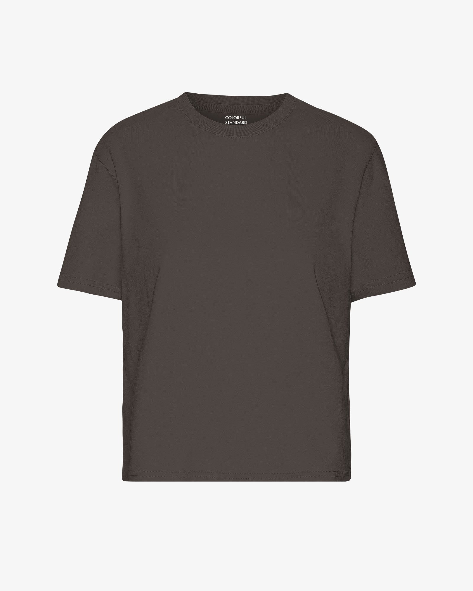 Organic Boxy Crop Tee - Coffee Brown