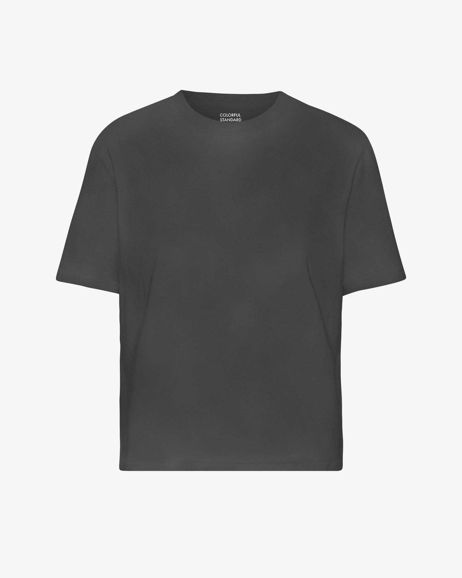 Organic Boxy Crop Tee - Faded Black