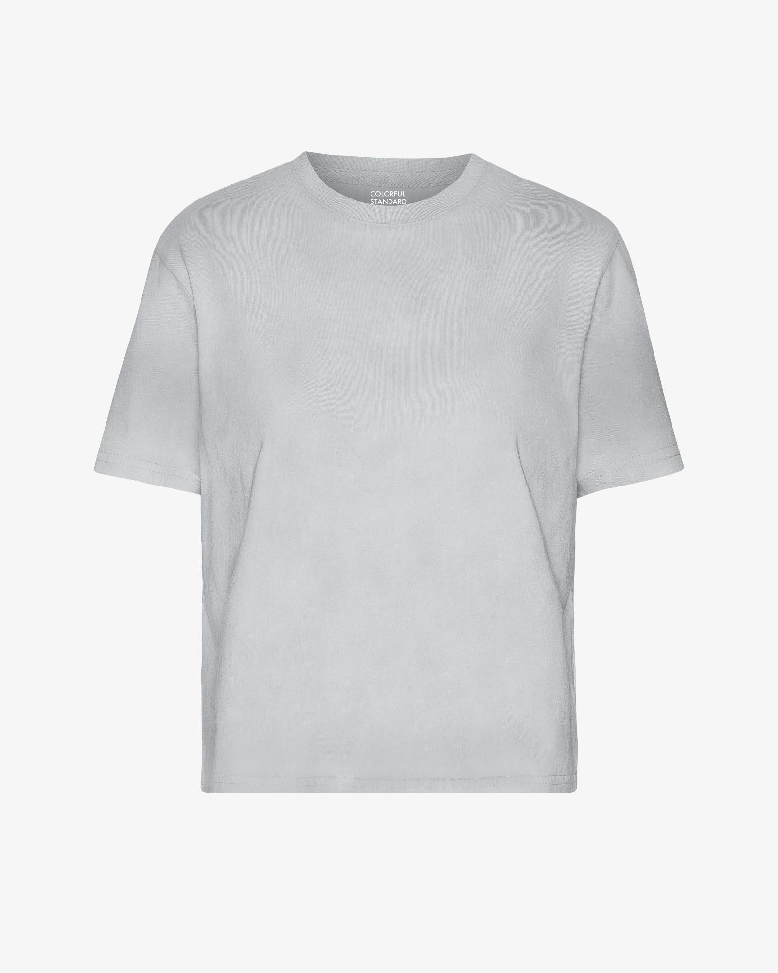 Organic Boxy Crop Tee - Faded Grey