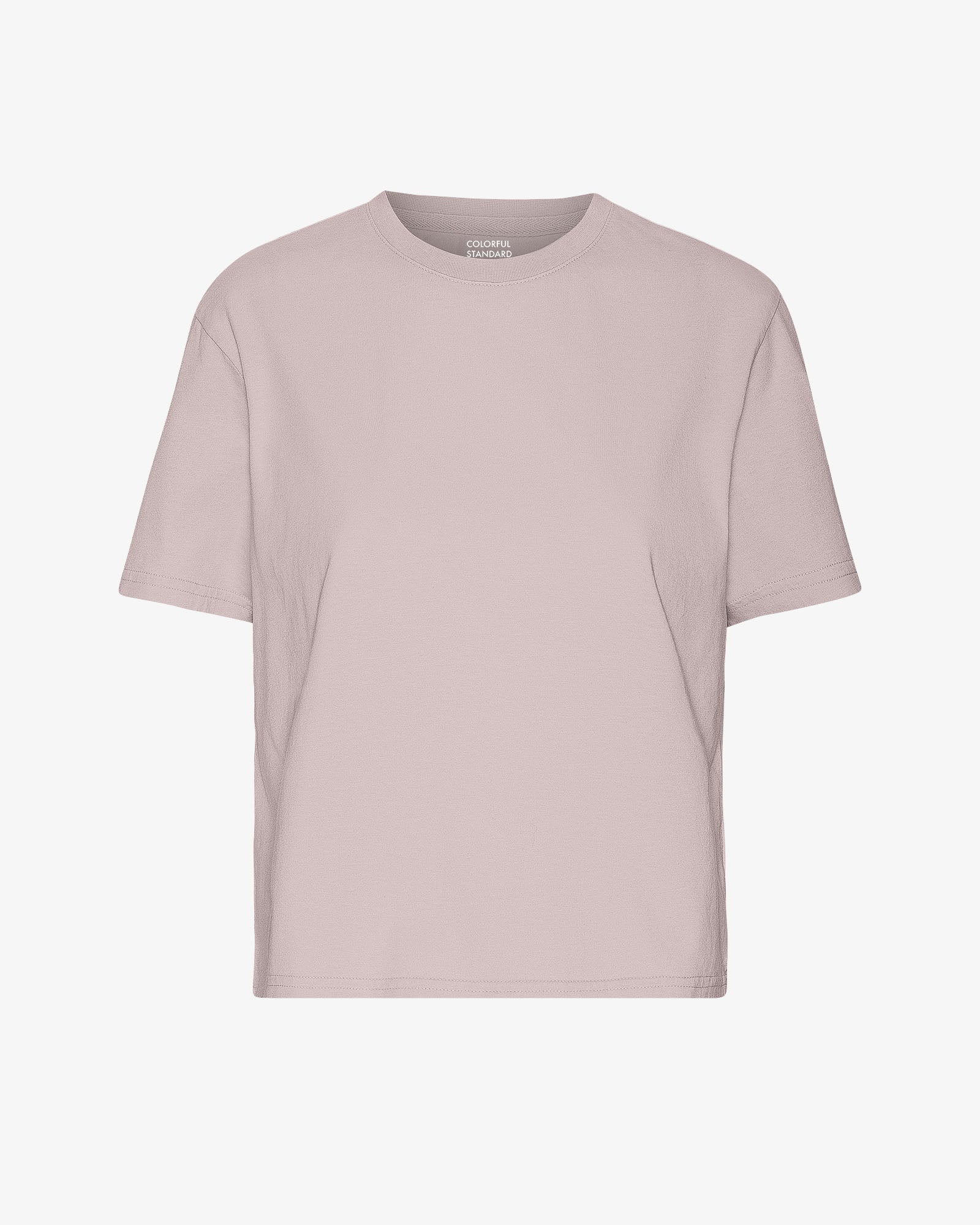 Organic Boxy Crop Tee - Faded Pink