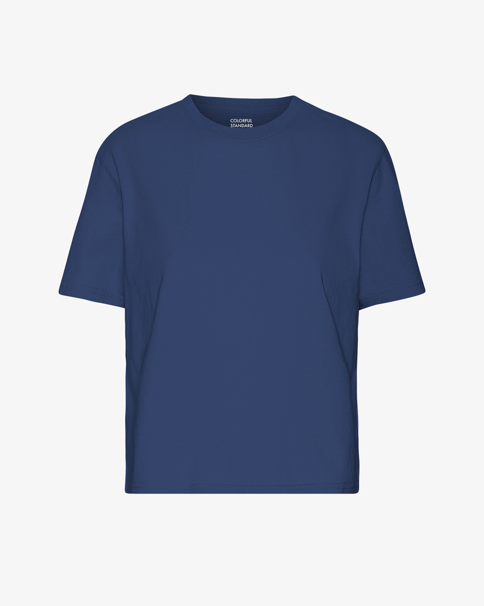 Organic Boxy Crop Tee - Marine Blue