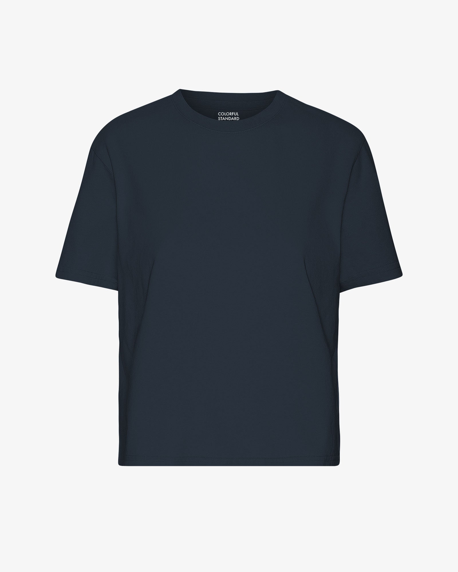 Organic Boxy Crop Tee - Navy Blue