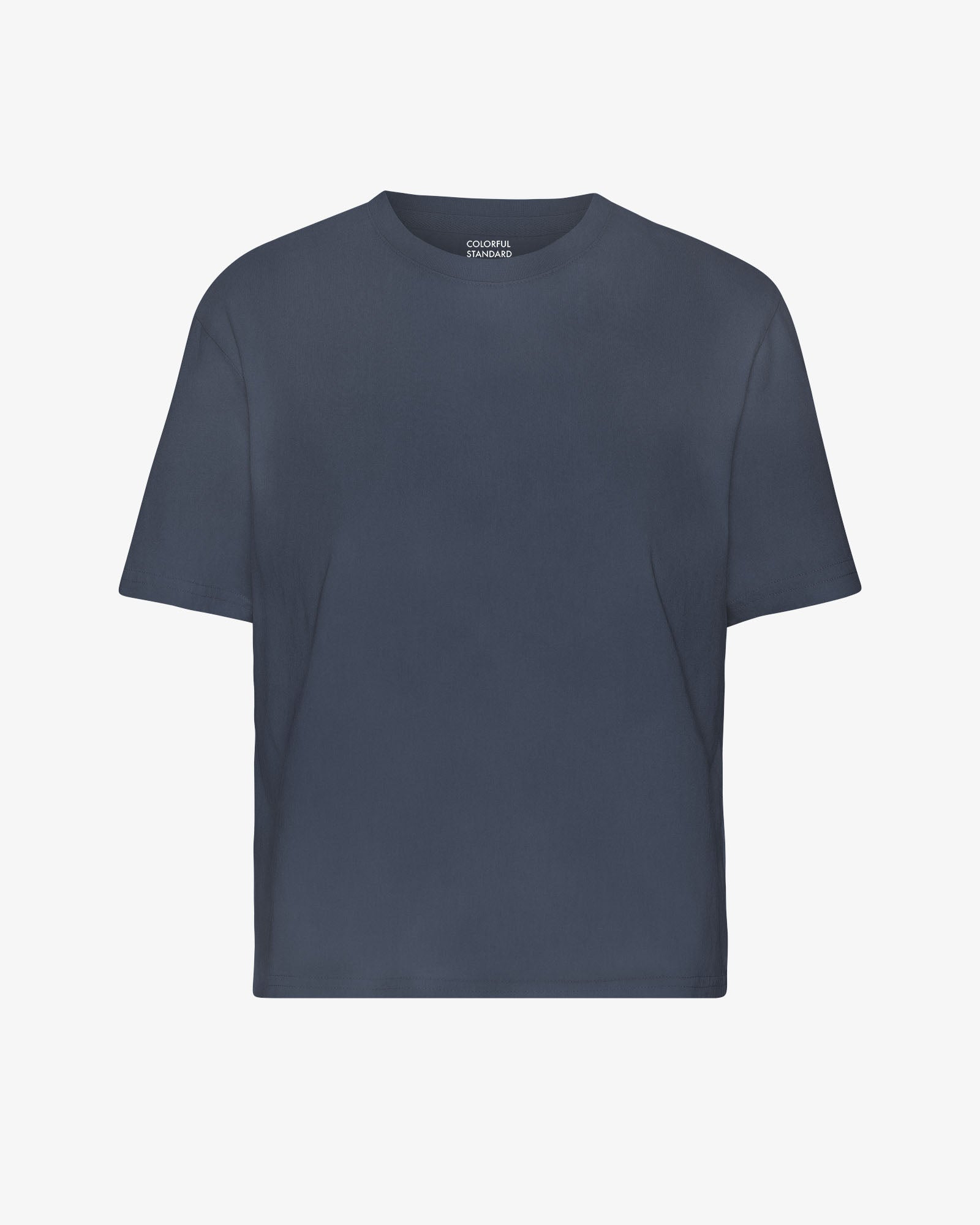 Organic Boxy Crop Tee - Neptune Blue