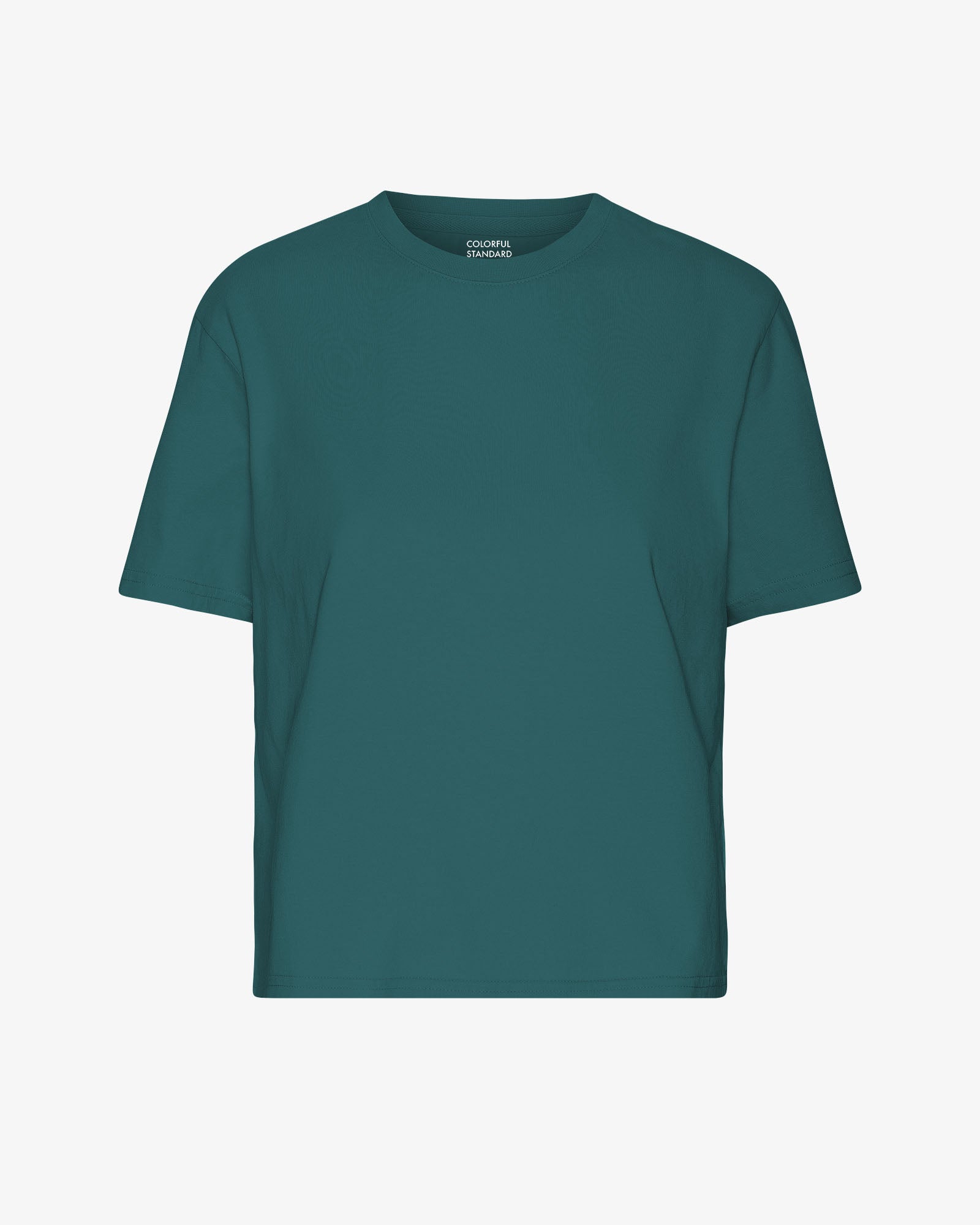 Organic Boxy Crop Tee - Ocean Green