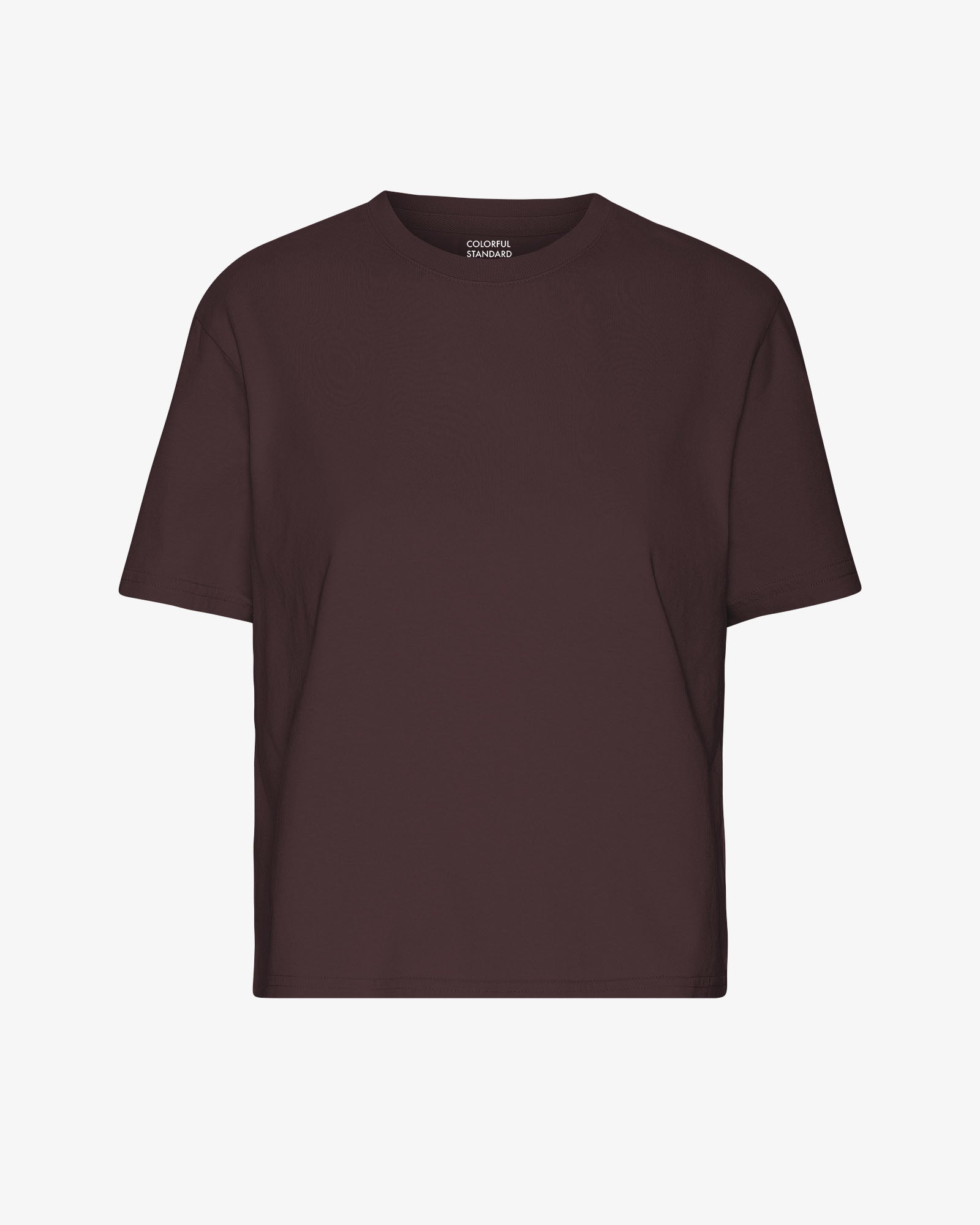 Organic Boxy Crop Tee - Oxblood Red