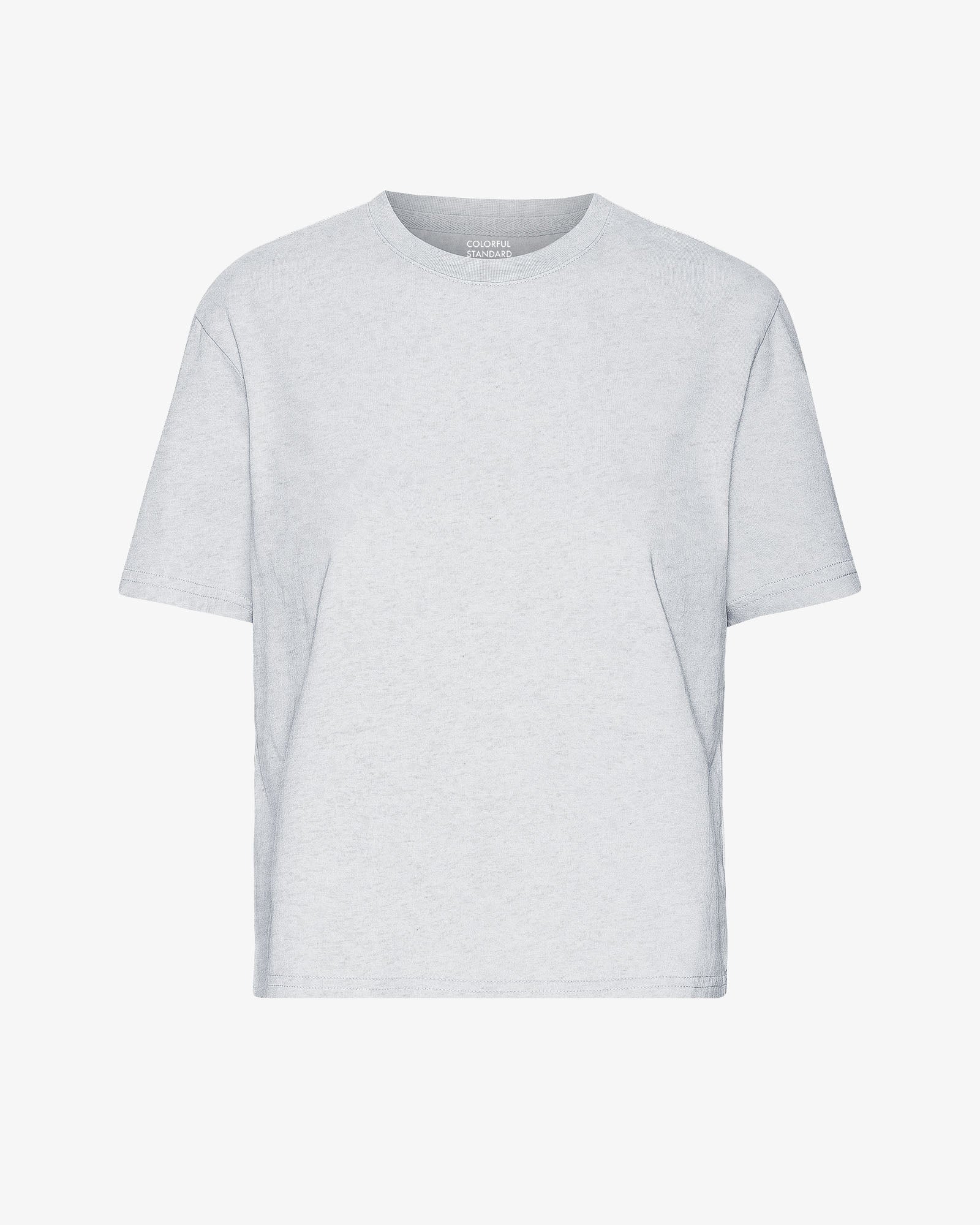 Organic Boxy Crop Tee - Snow Melange