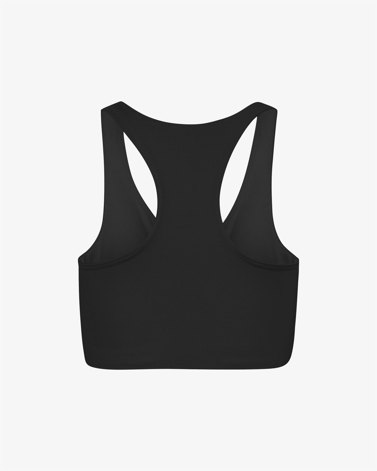 Active Cropped Bra - Deep Black