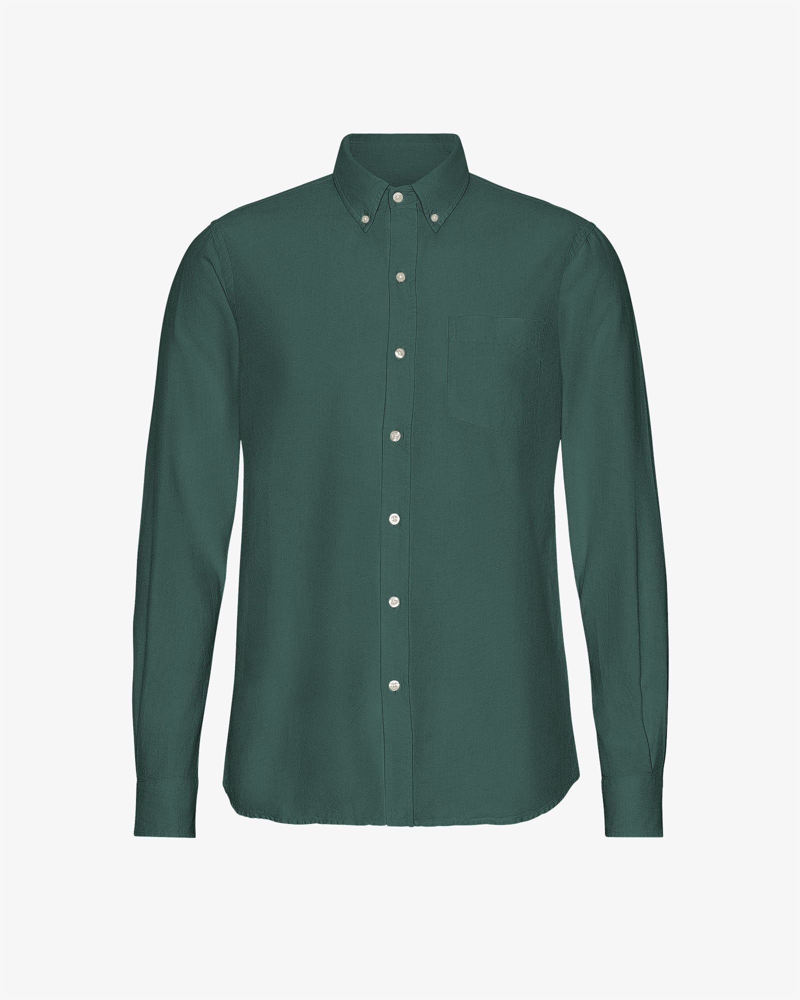 Organic Button Down Shirt - Emerald Green