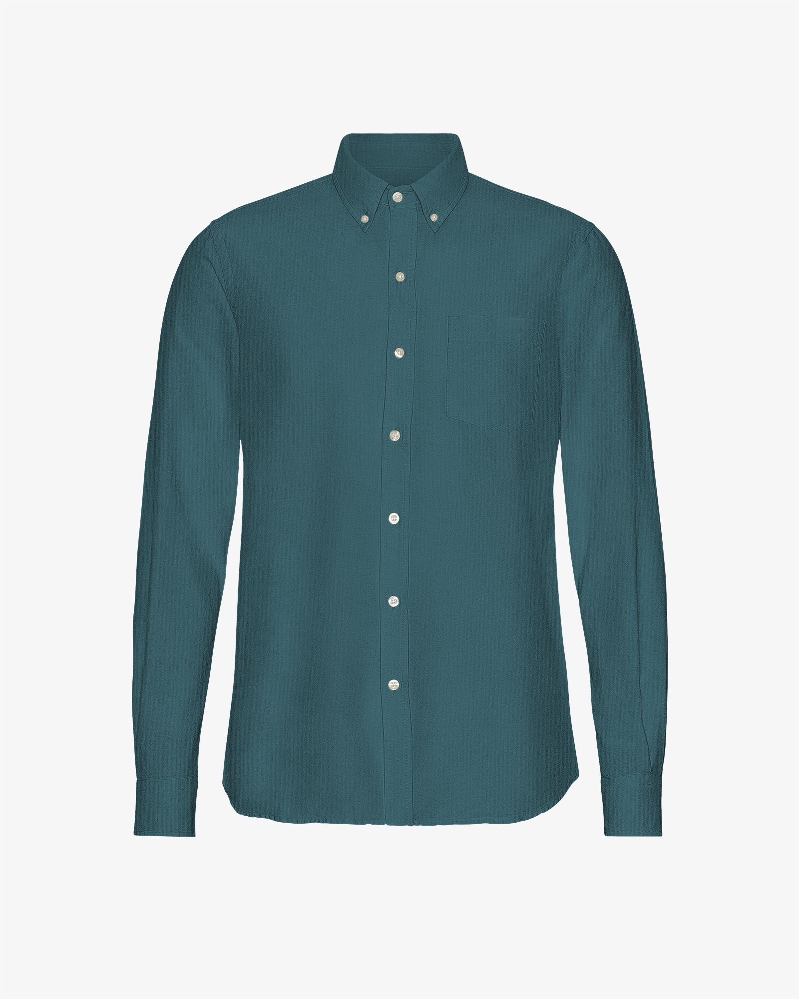 Organic Button Down Shirt - Ocean Green