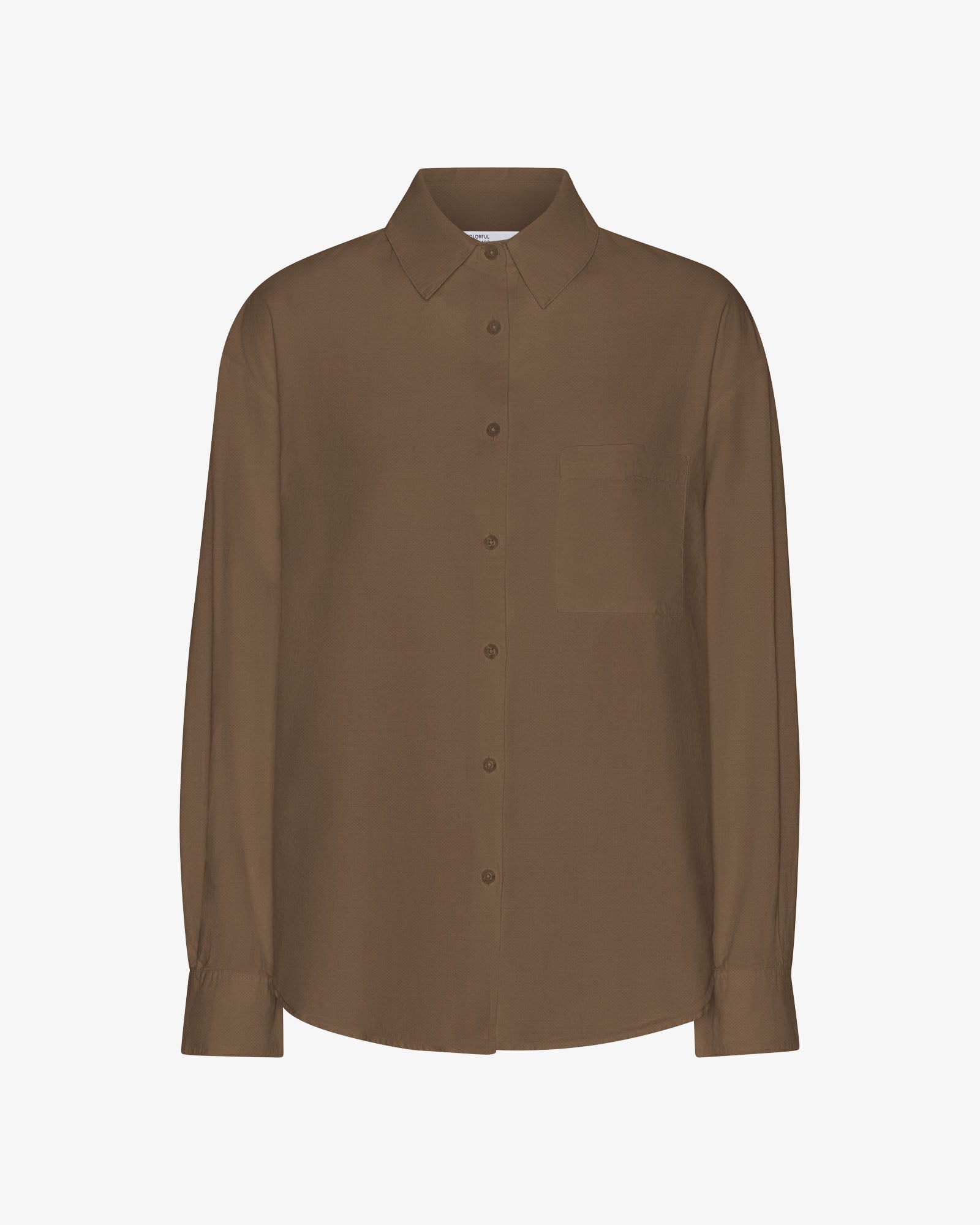 Organic Oversized Shirt - Cedar Brown