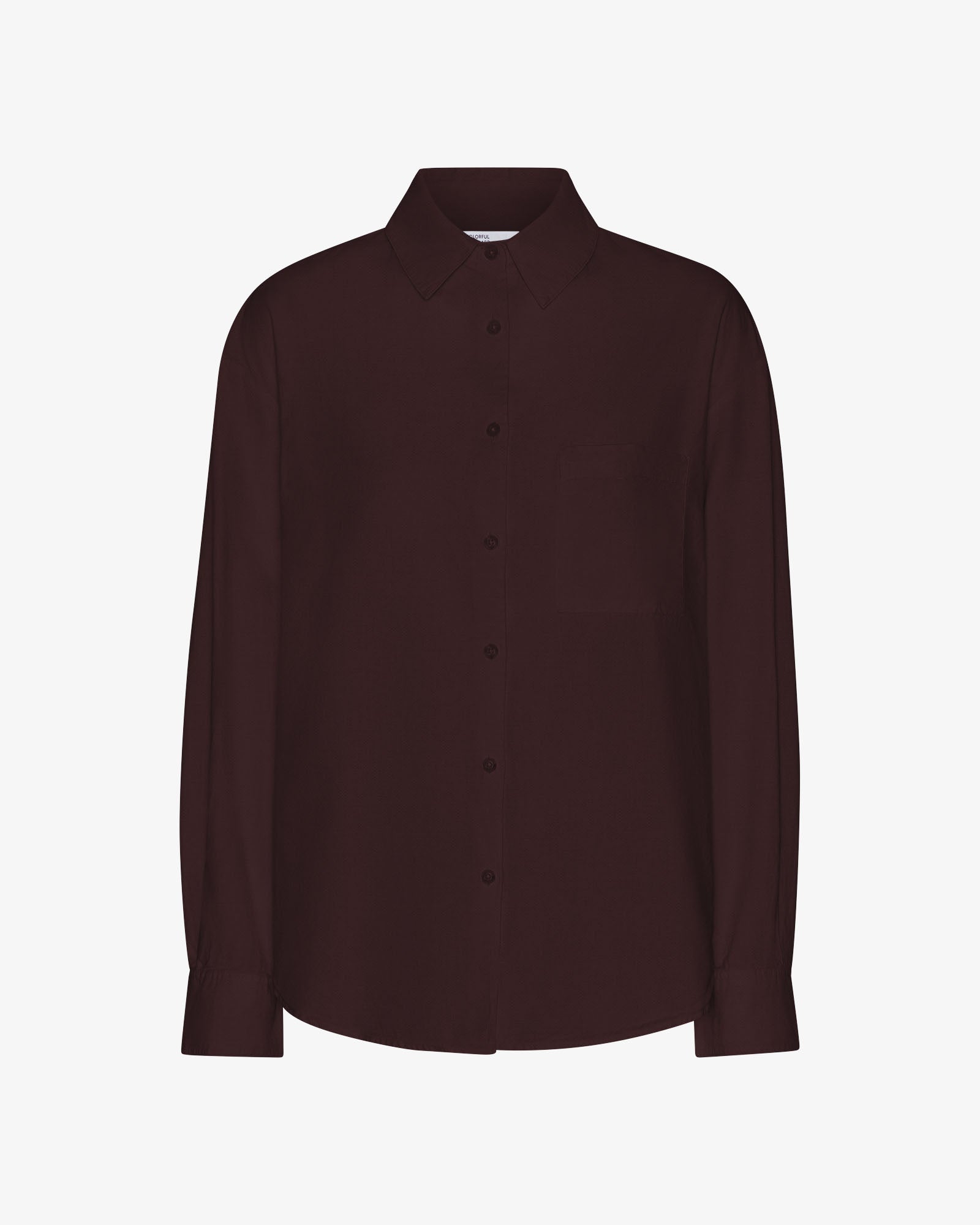 Organic Oversized Shirt - Oxblood Red