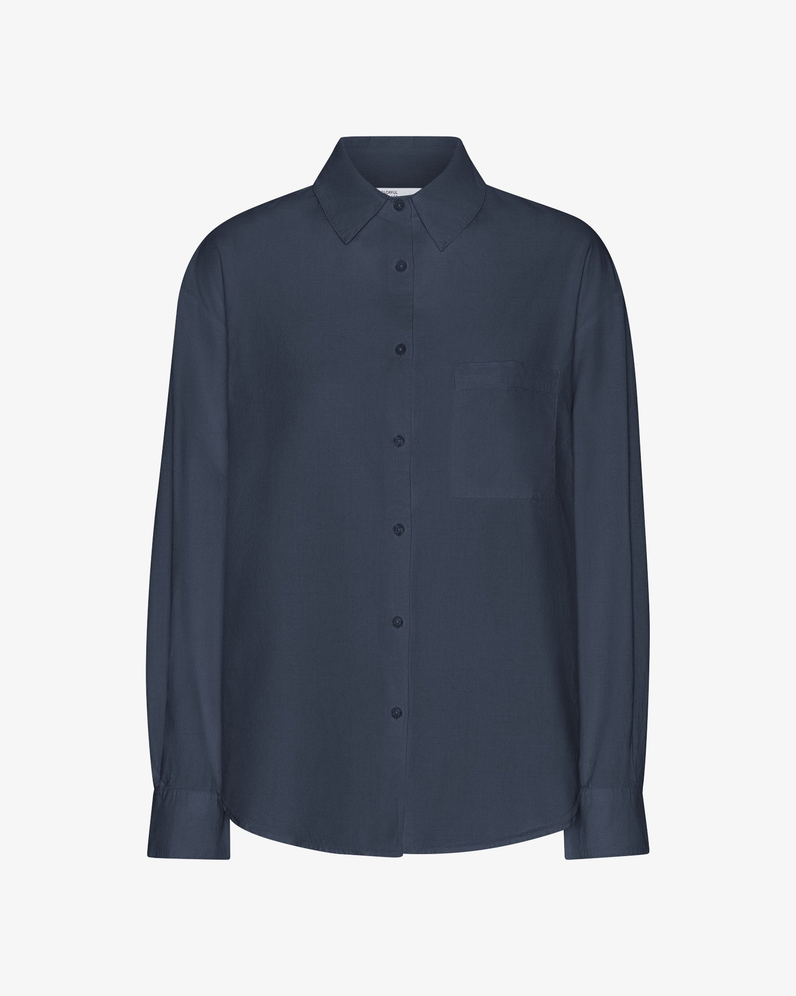 Organic Oversized Shirt - Petrol Blue