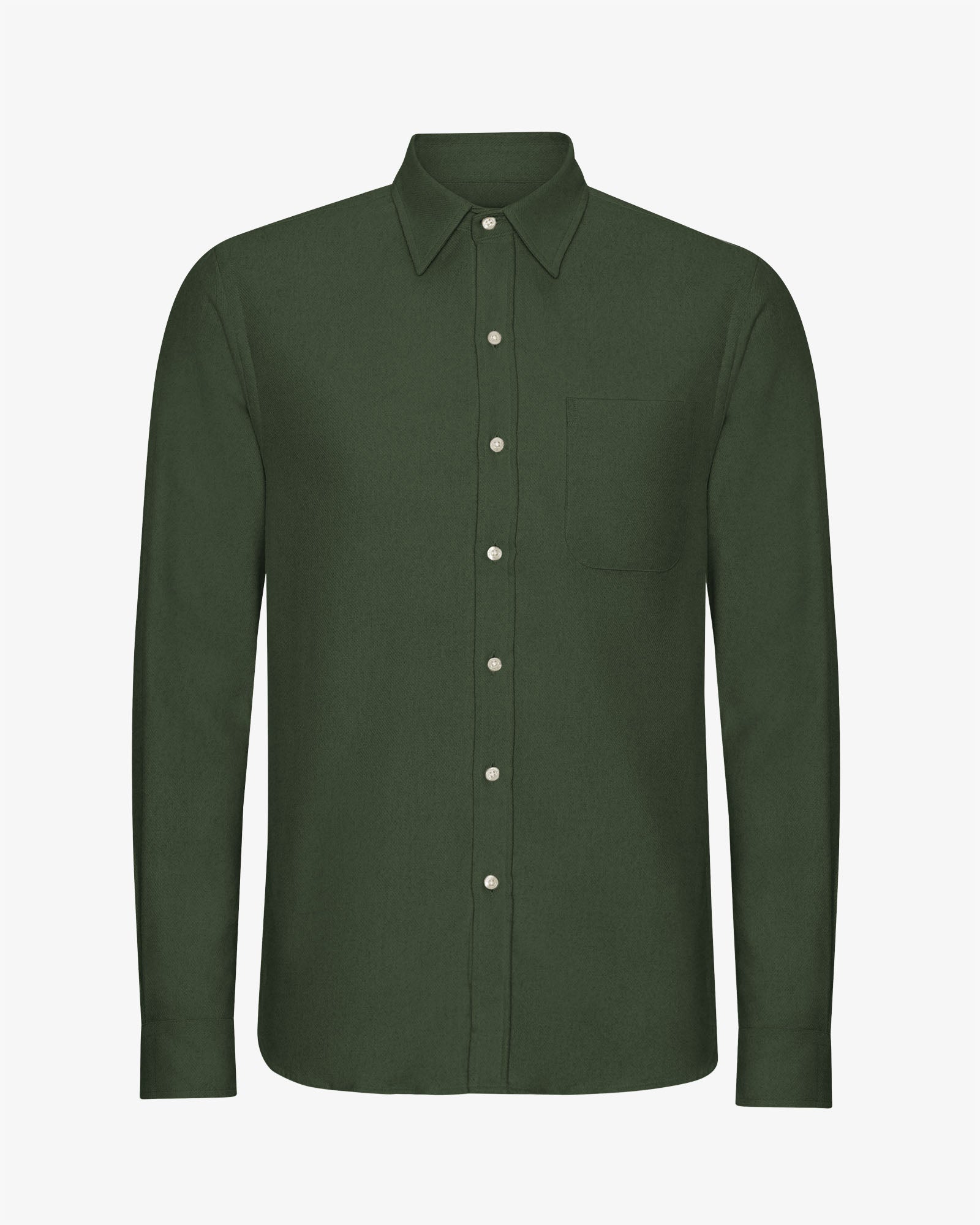 Organic Flannel Shirt - Hunter Green