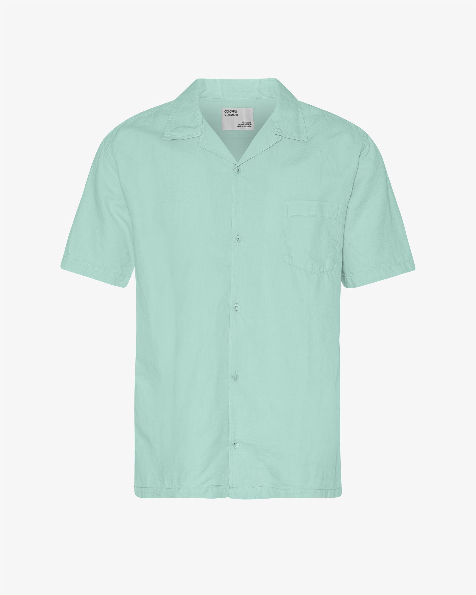 Linen Short Sleeved Shirt - Light Aqua