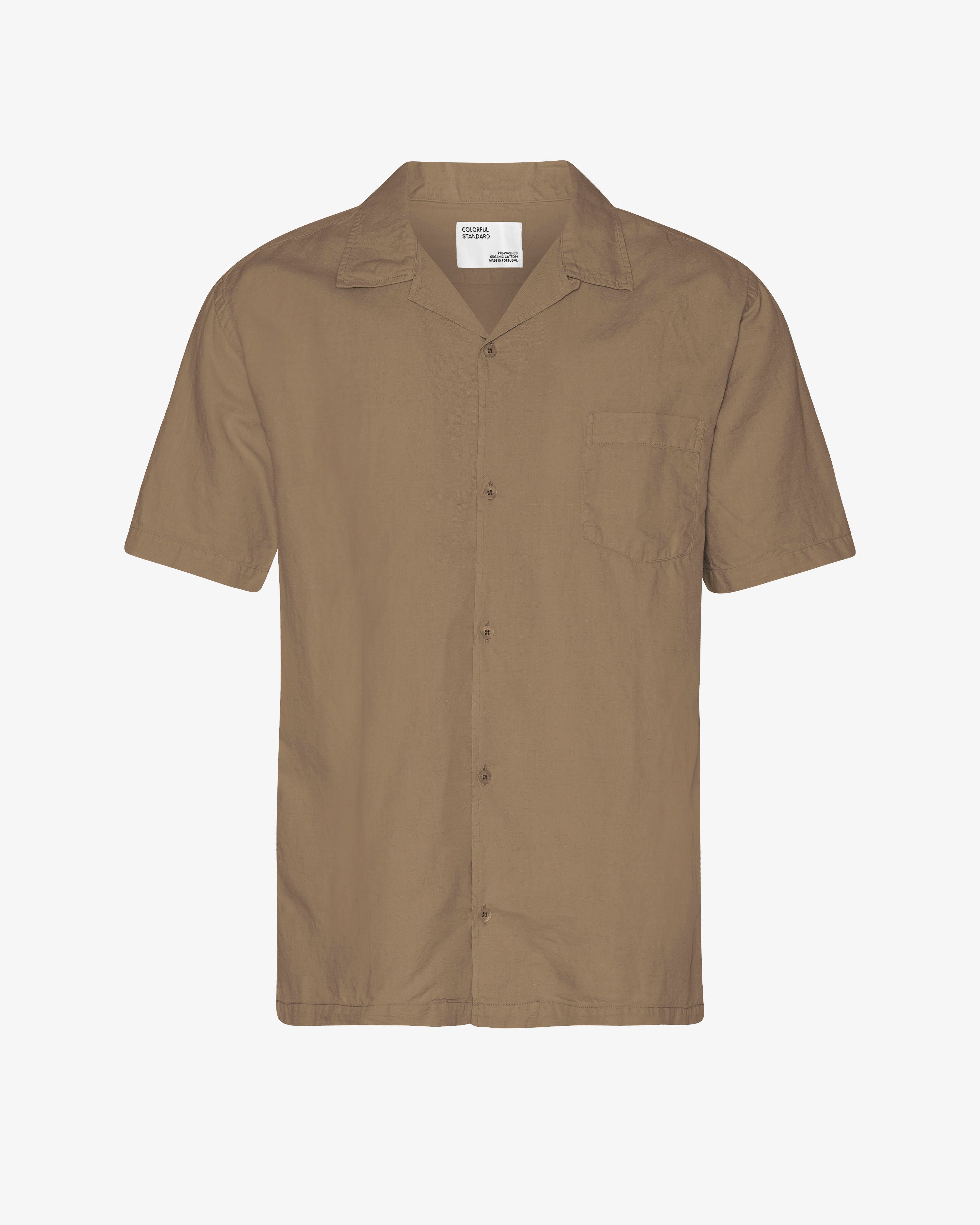 Linen Short Sleeved Shirt - Sahara Camel