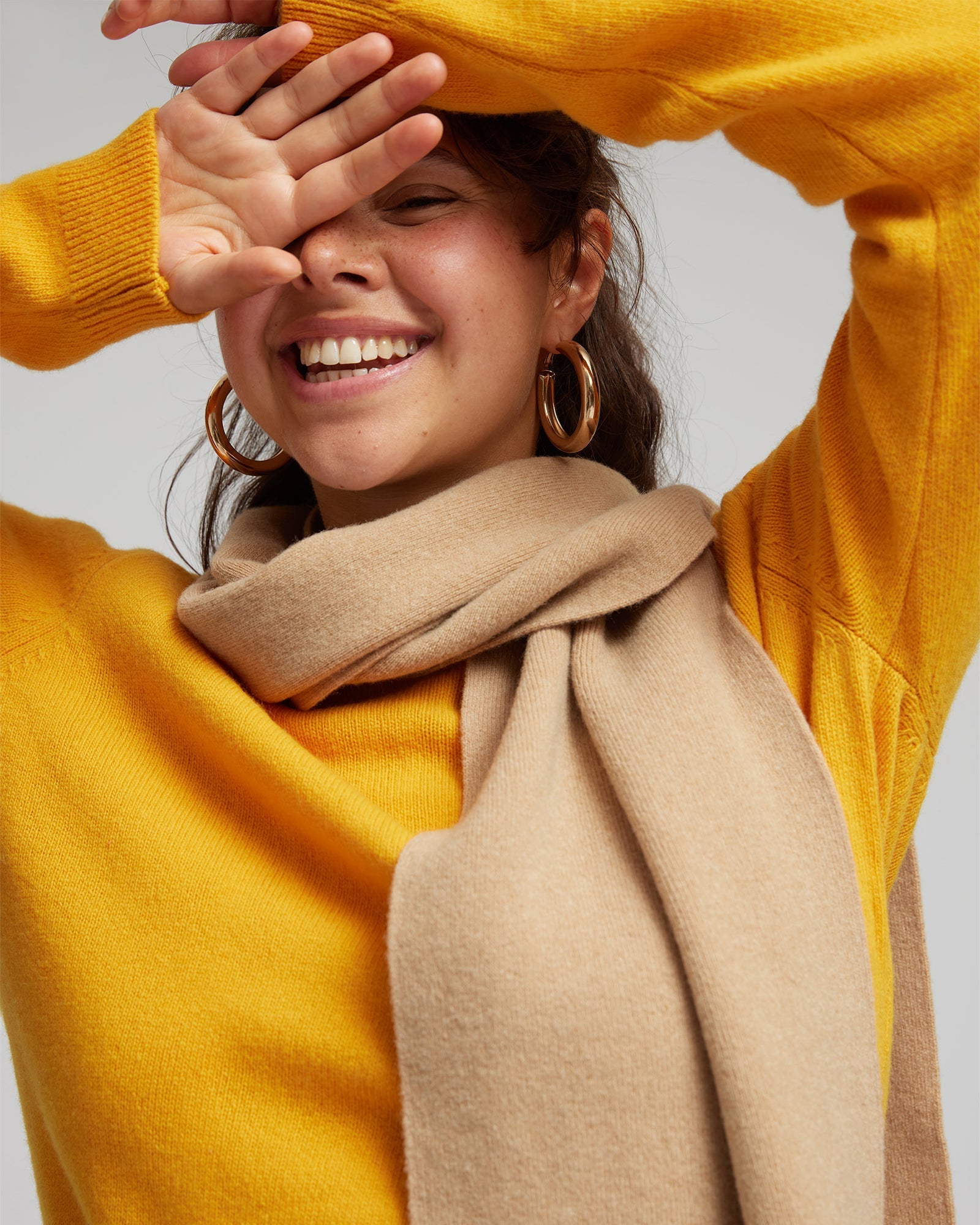 Merino Wool Scarf - Burned Yellow