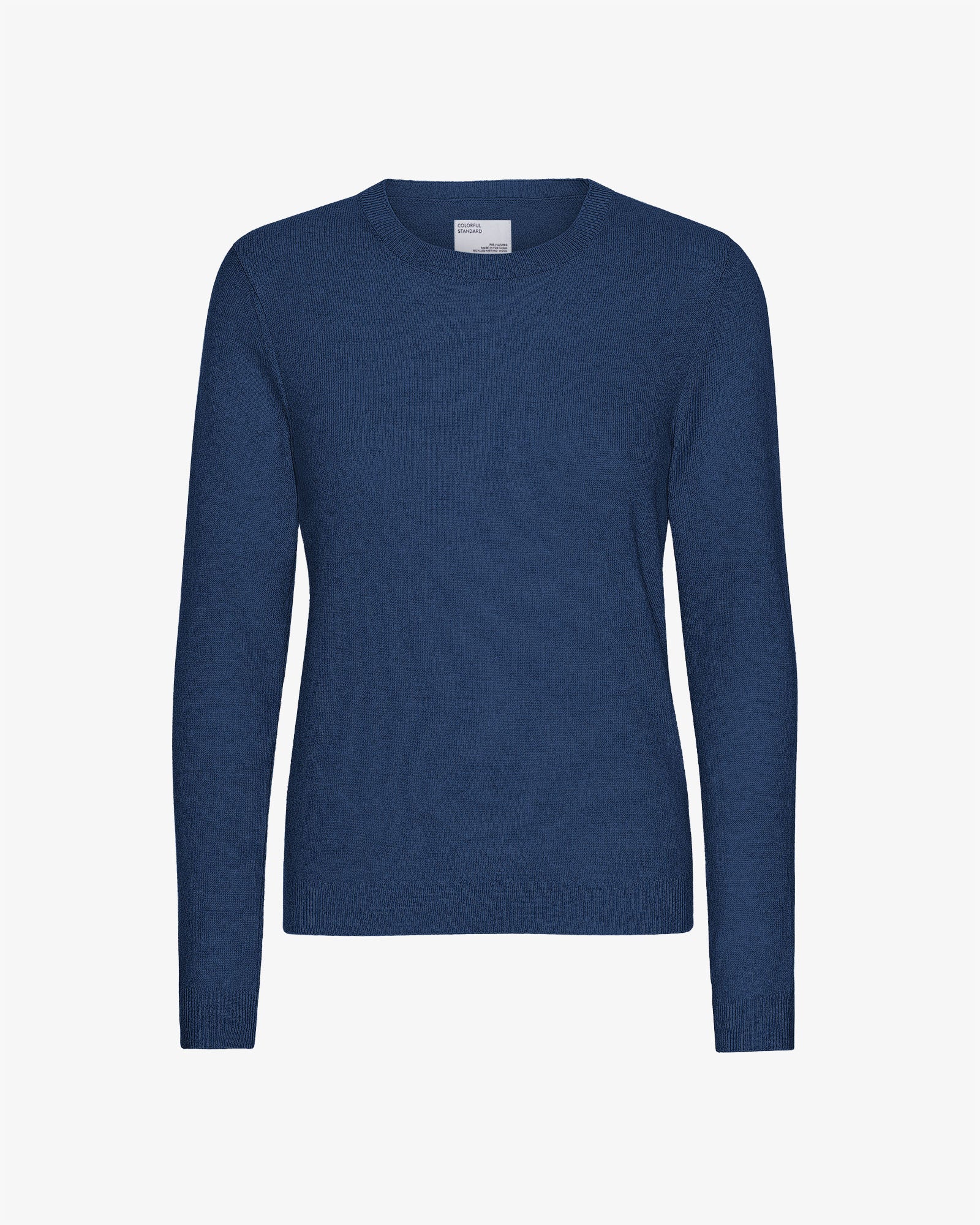 Women Light Merino Wool Crew - Marine Blue