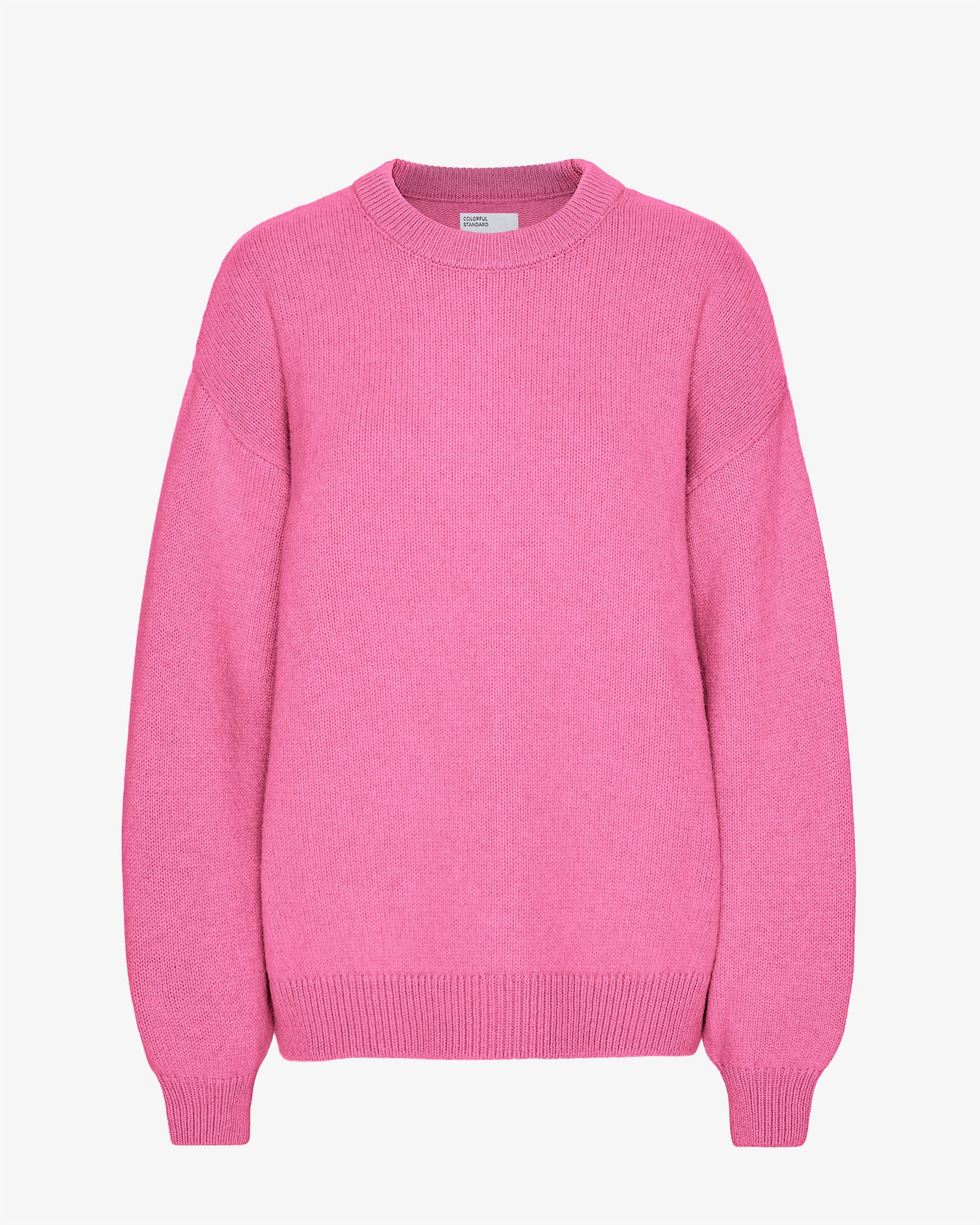 Oversized Merino Wool Crew - Bubblegum Pink