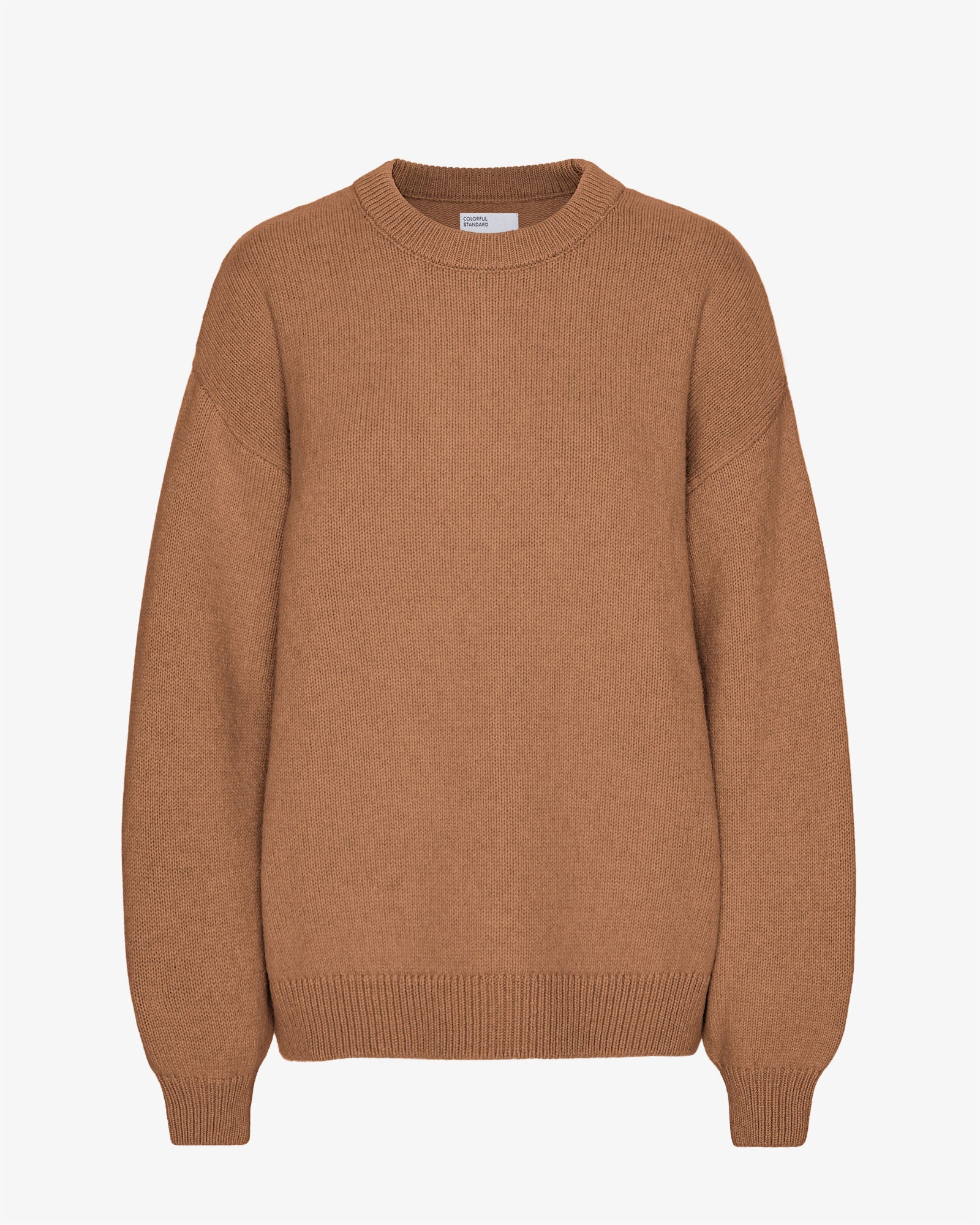 Oversized Merino Wool Crew - Sahara Camel