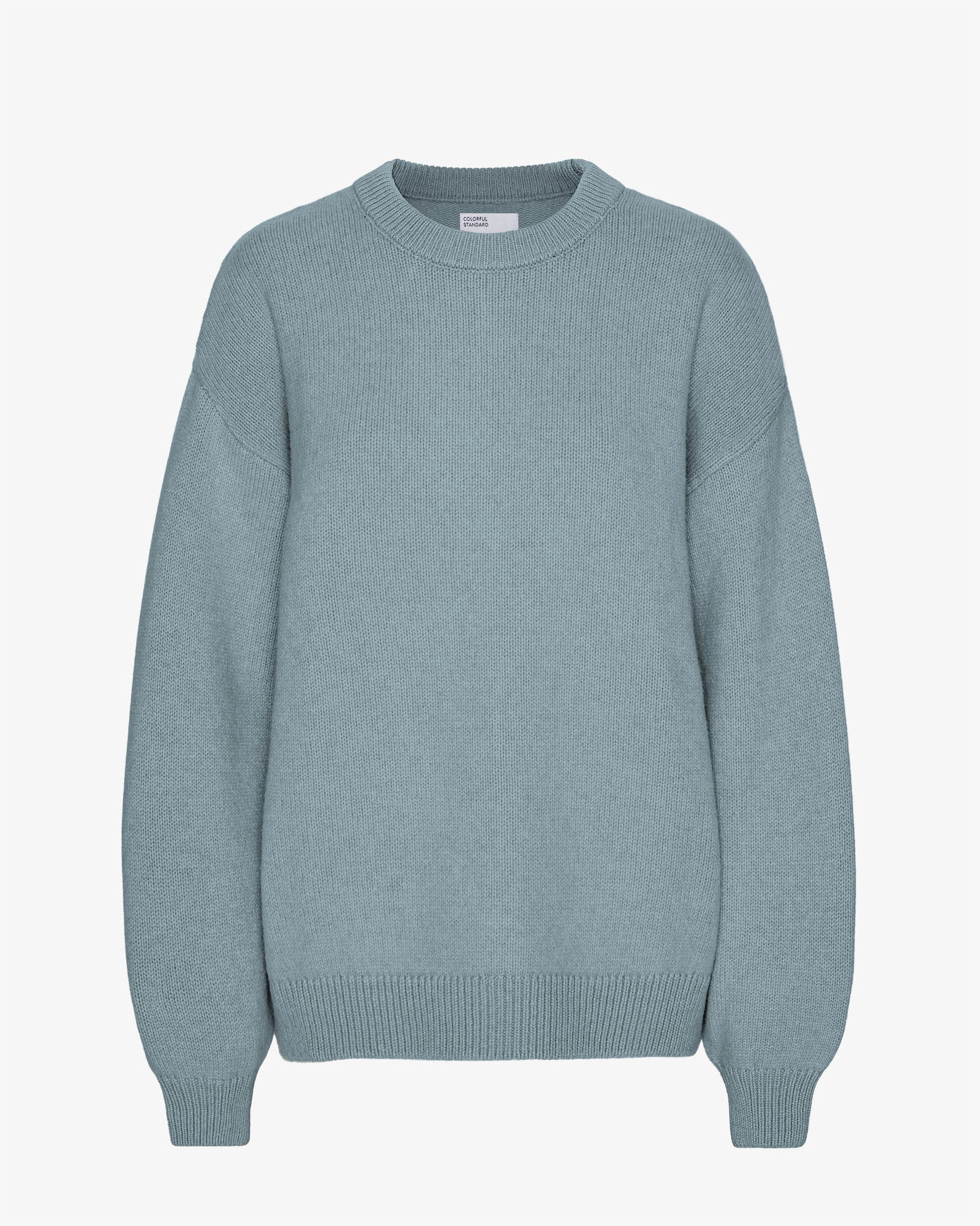 Oversized Merino Wool Crew - Stone Blue