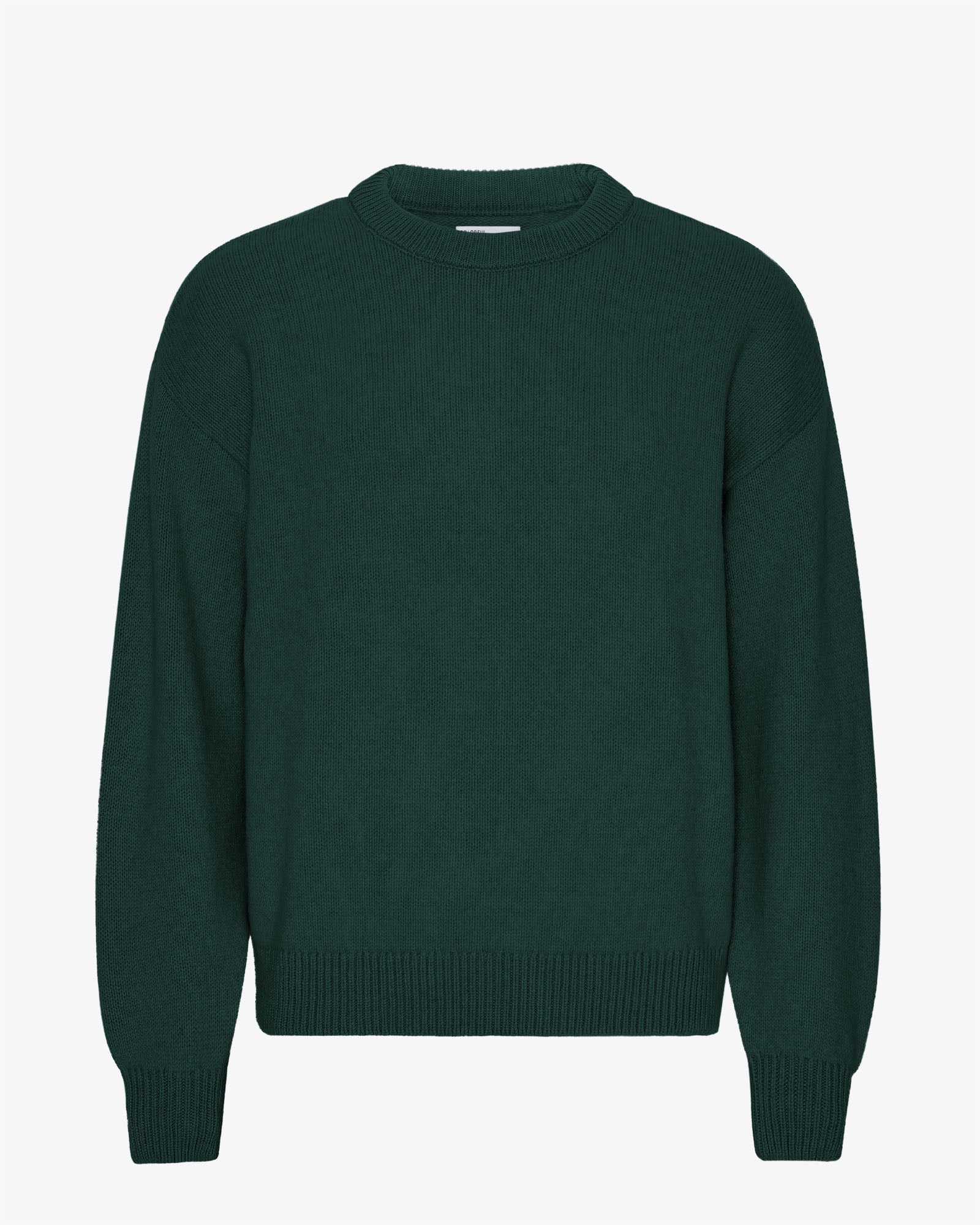 Oversized Merino Wool Crew - Emerald Green