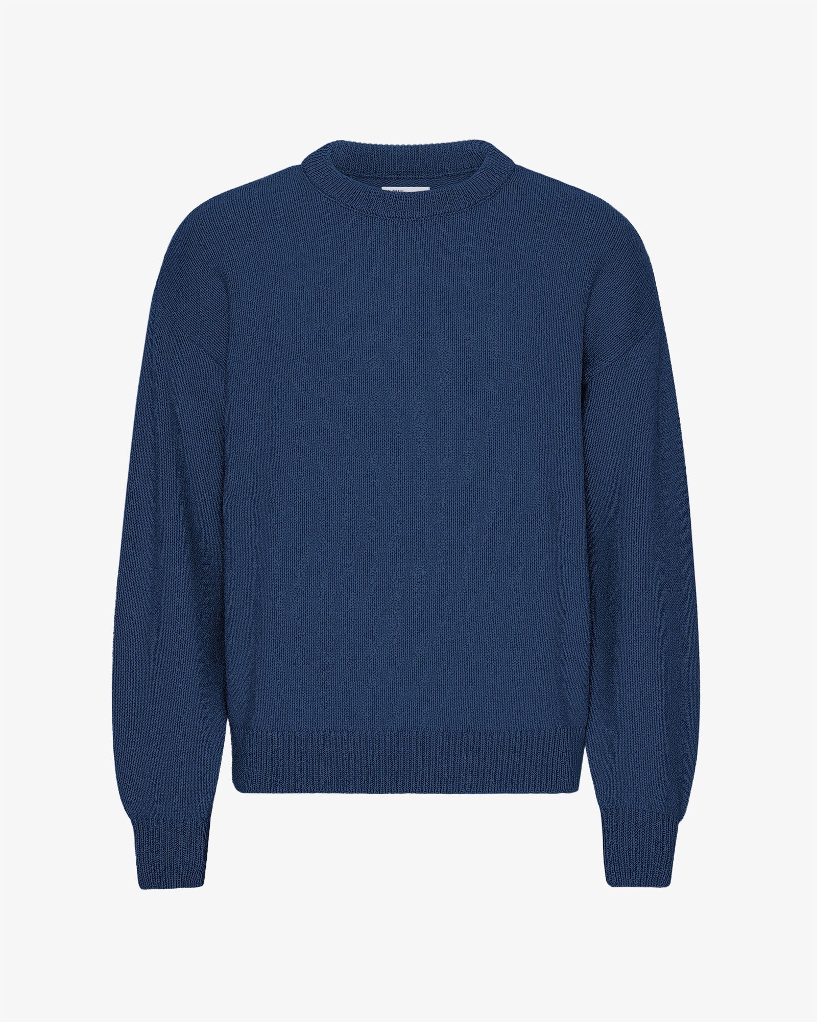 Oversized Merino Wool Crew - Marine Blue