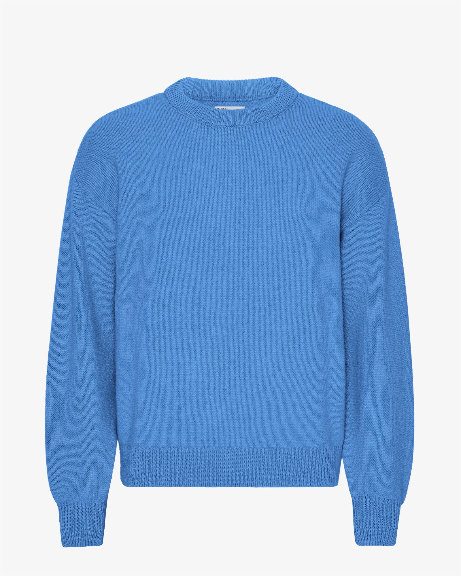 Oversized Merino Wool Crew - Pacific Blue