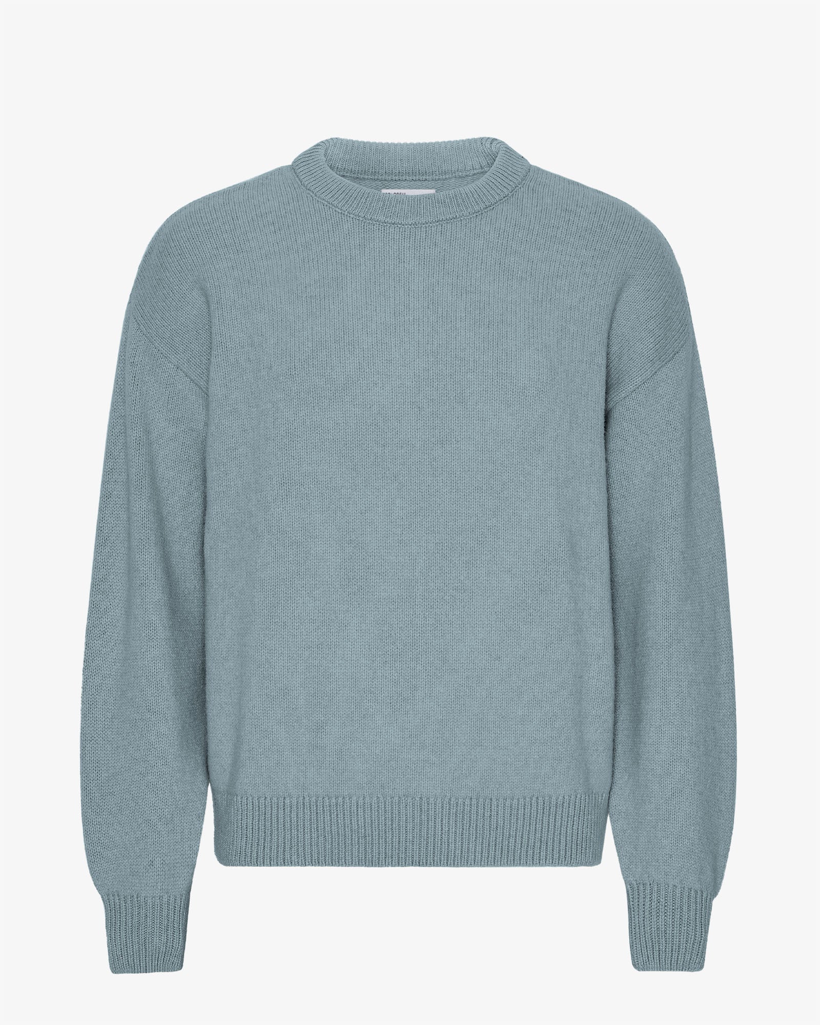 Oversized Merino Wool Crew - Stone Blue