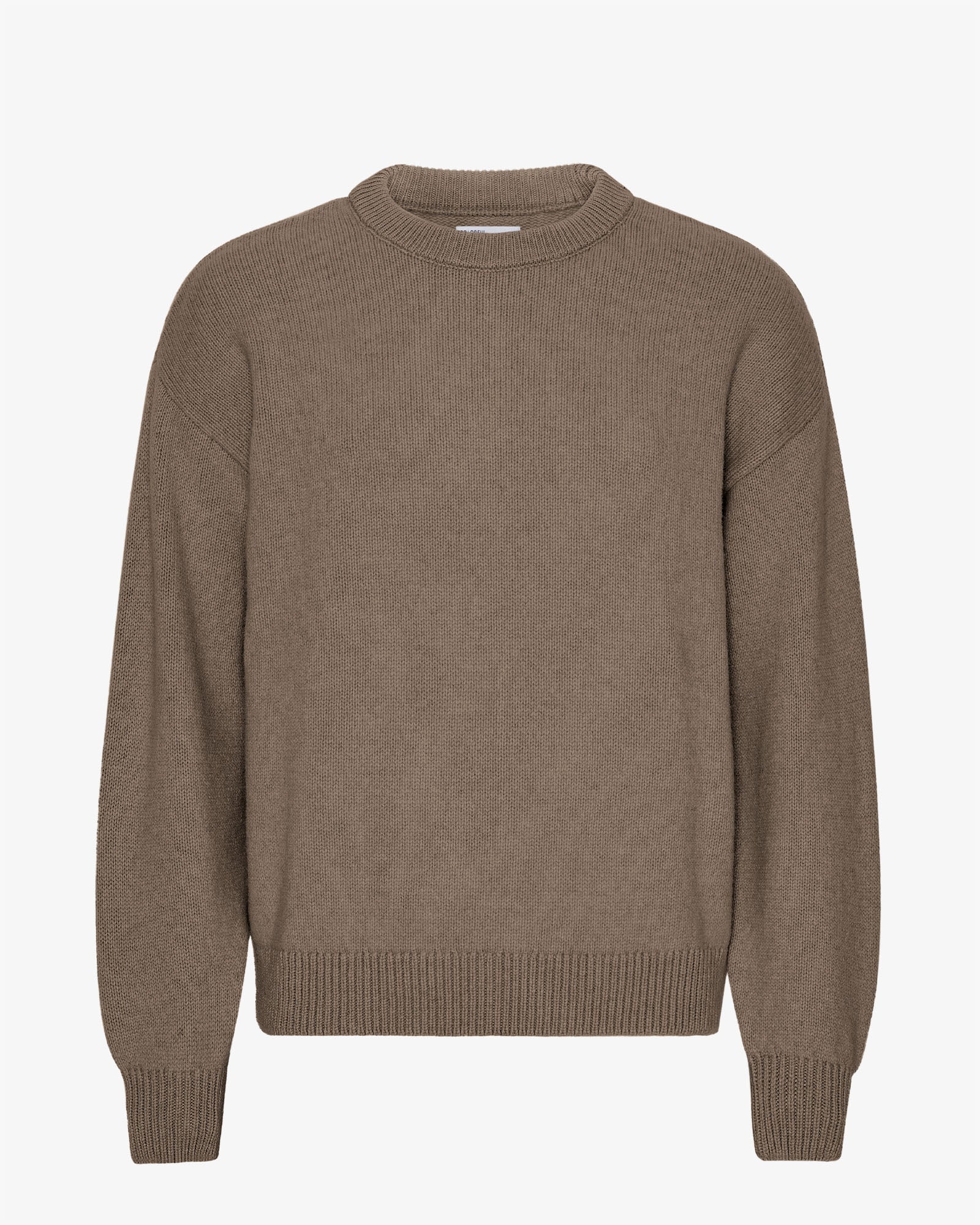 Oversized Merino Wool Crew - Warm Taupe