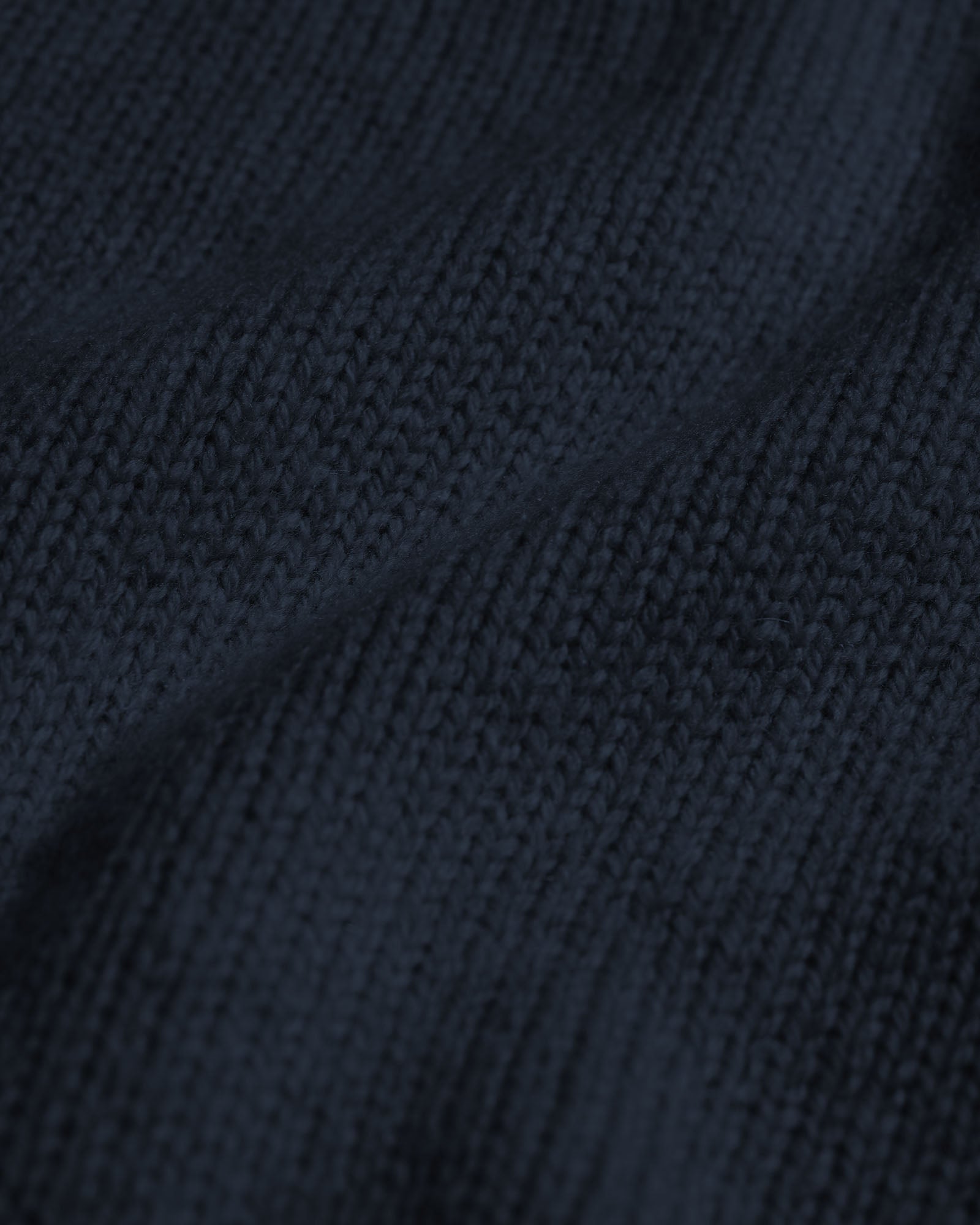 Oversized Merino Wool Crew - Navy Blue