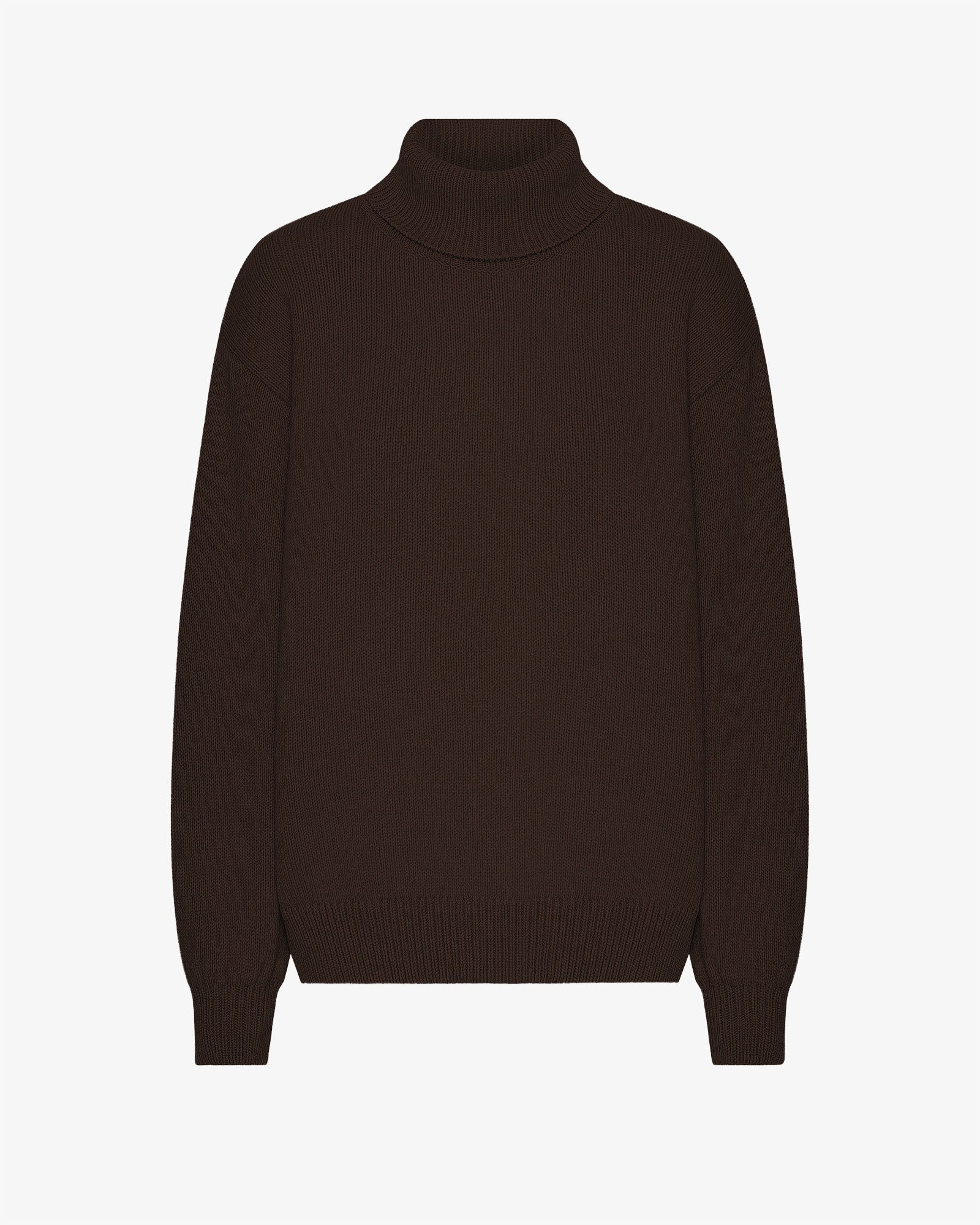 Merino Wool Turtleneck - Coffee Brown