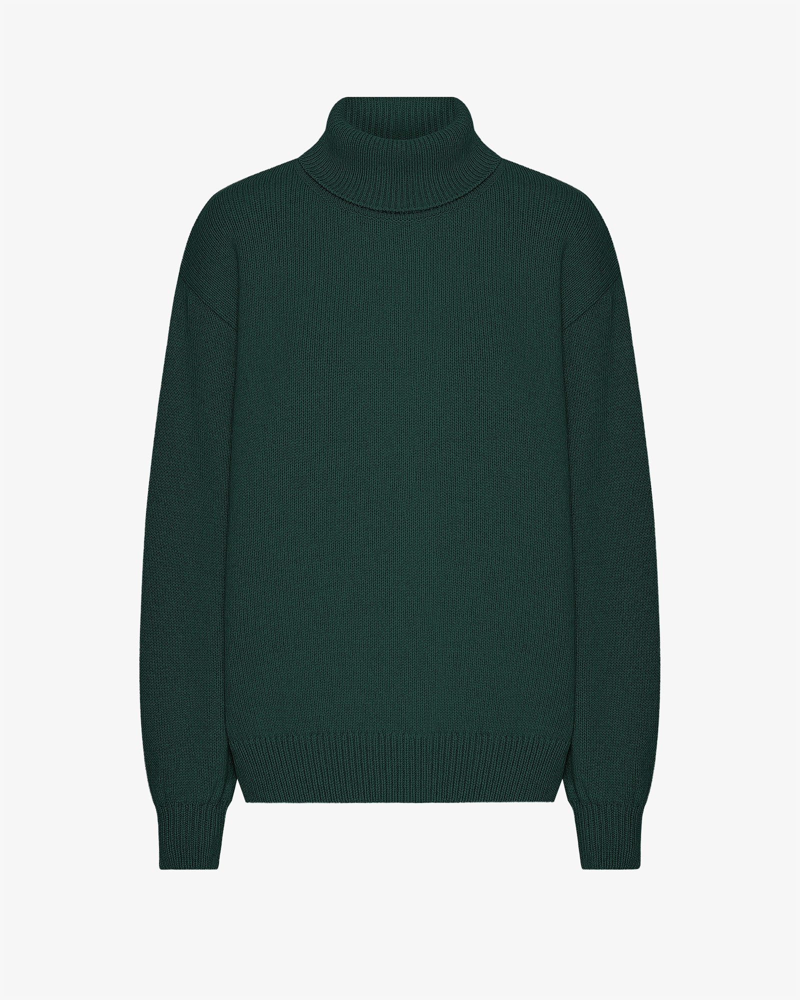 Merino Wool Turtleneck - Emerald Green