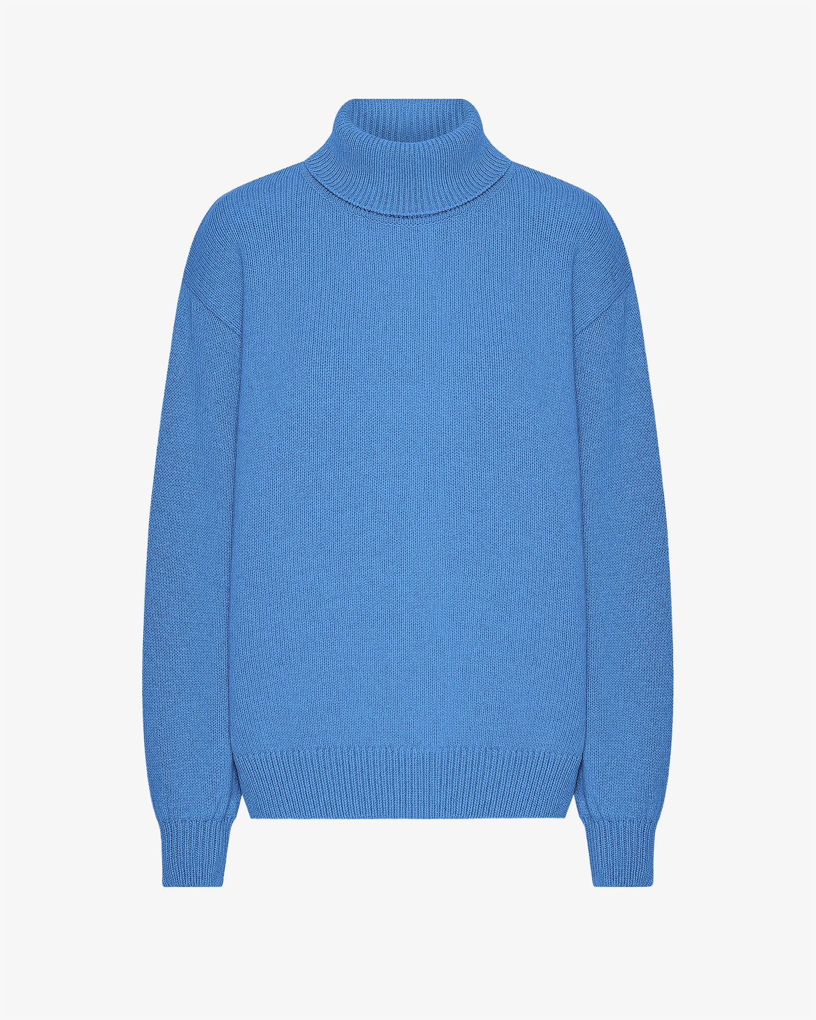 Merino Wool Turtleneck - Pacific Blue